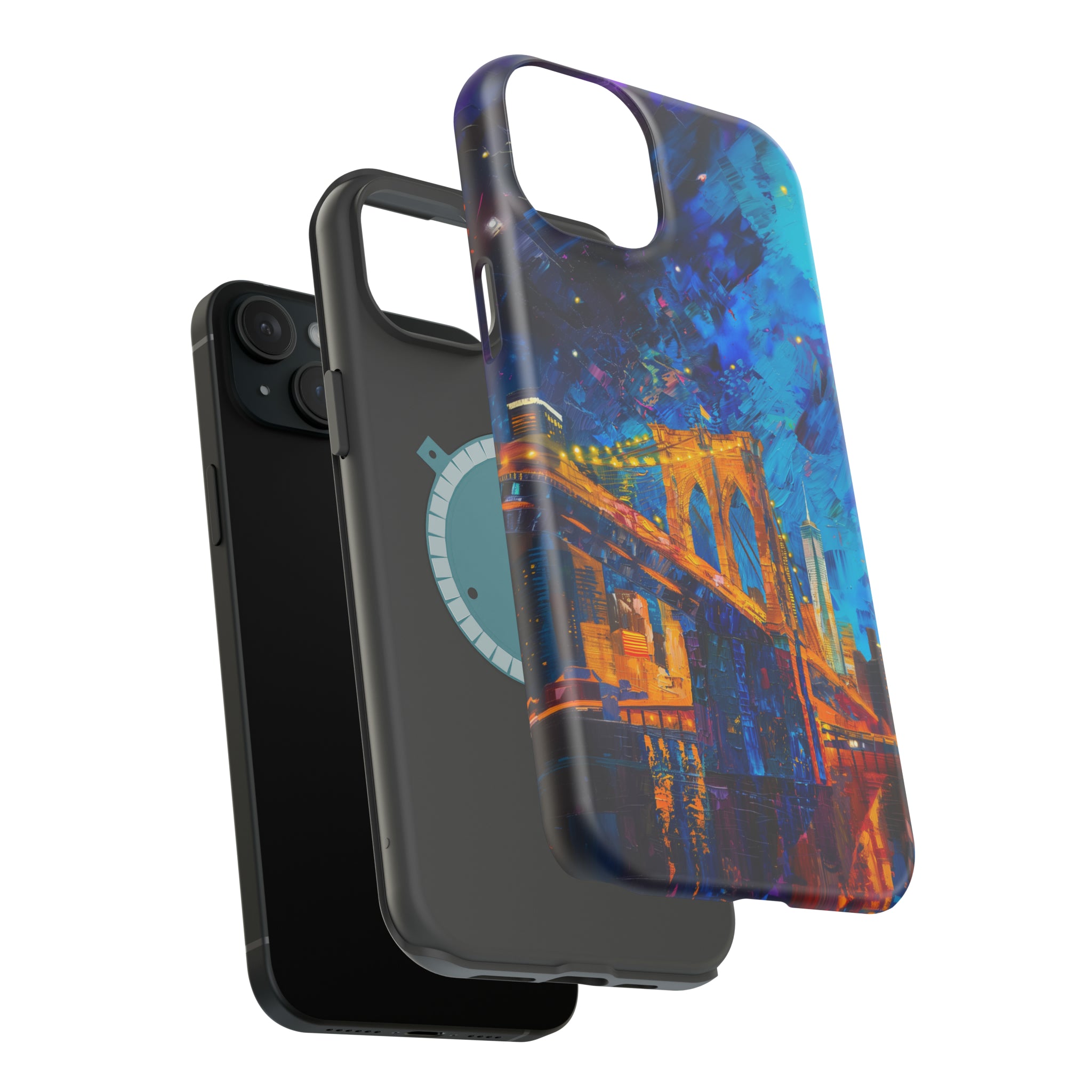 STIKISS™ Oil Paints Collection 01-007 Brooklyn Bridge iPhone MagSafe Tough Case