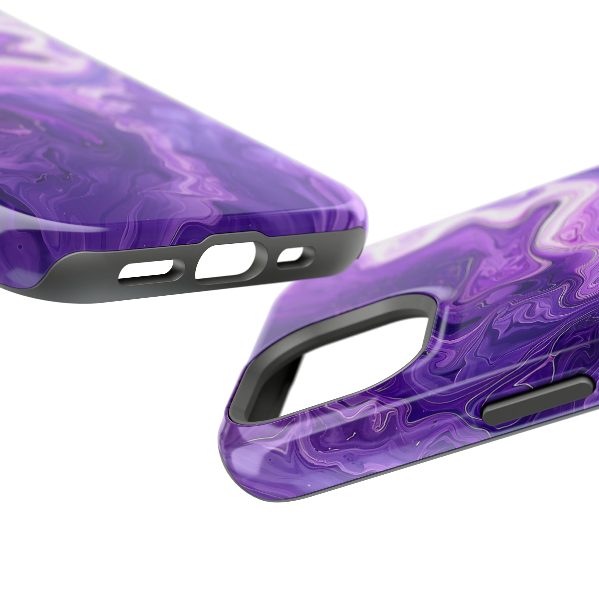 STIKISS™ Abstract Purple colored marble graphic iPhone MagSafe Tough Case