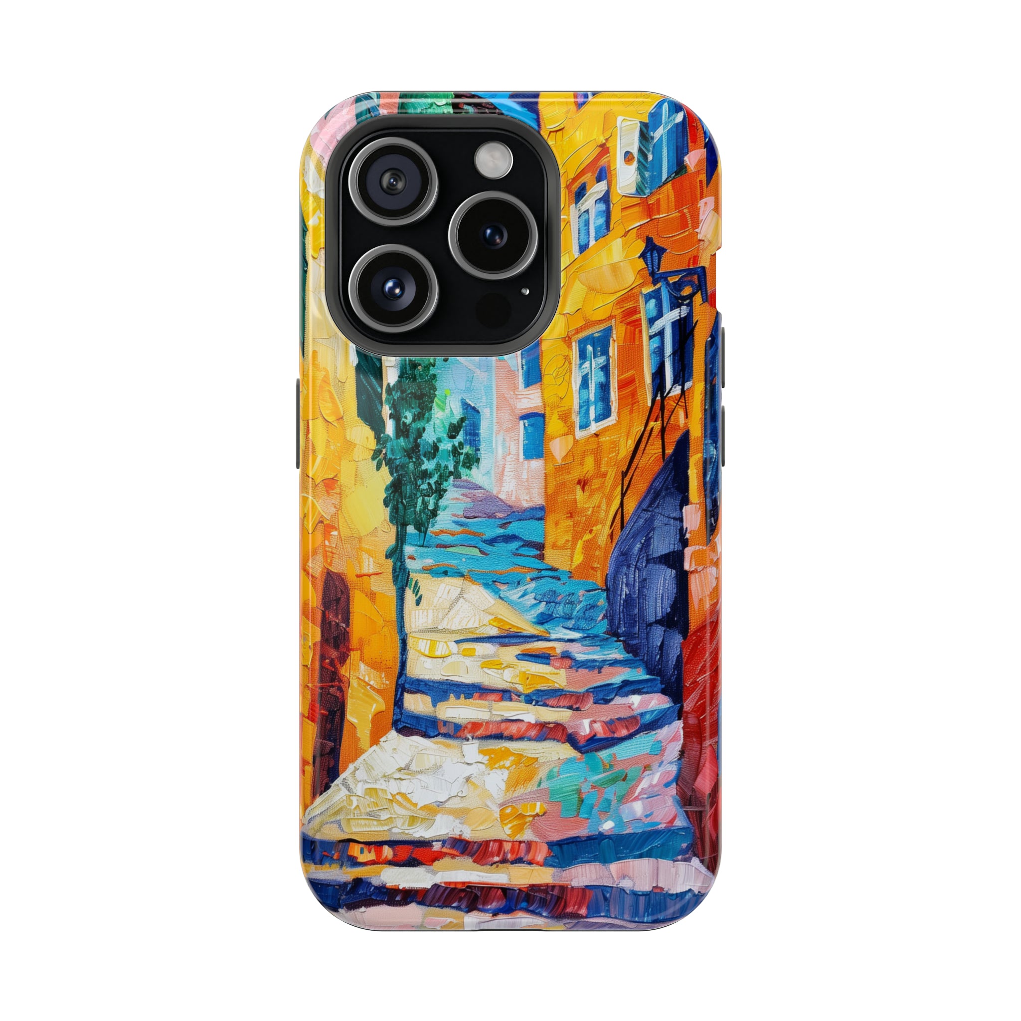 STIKISS™ Oil Paints Collection 01-014 Cozy Alleyway iPhone MagSafe Tough Case