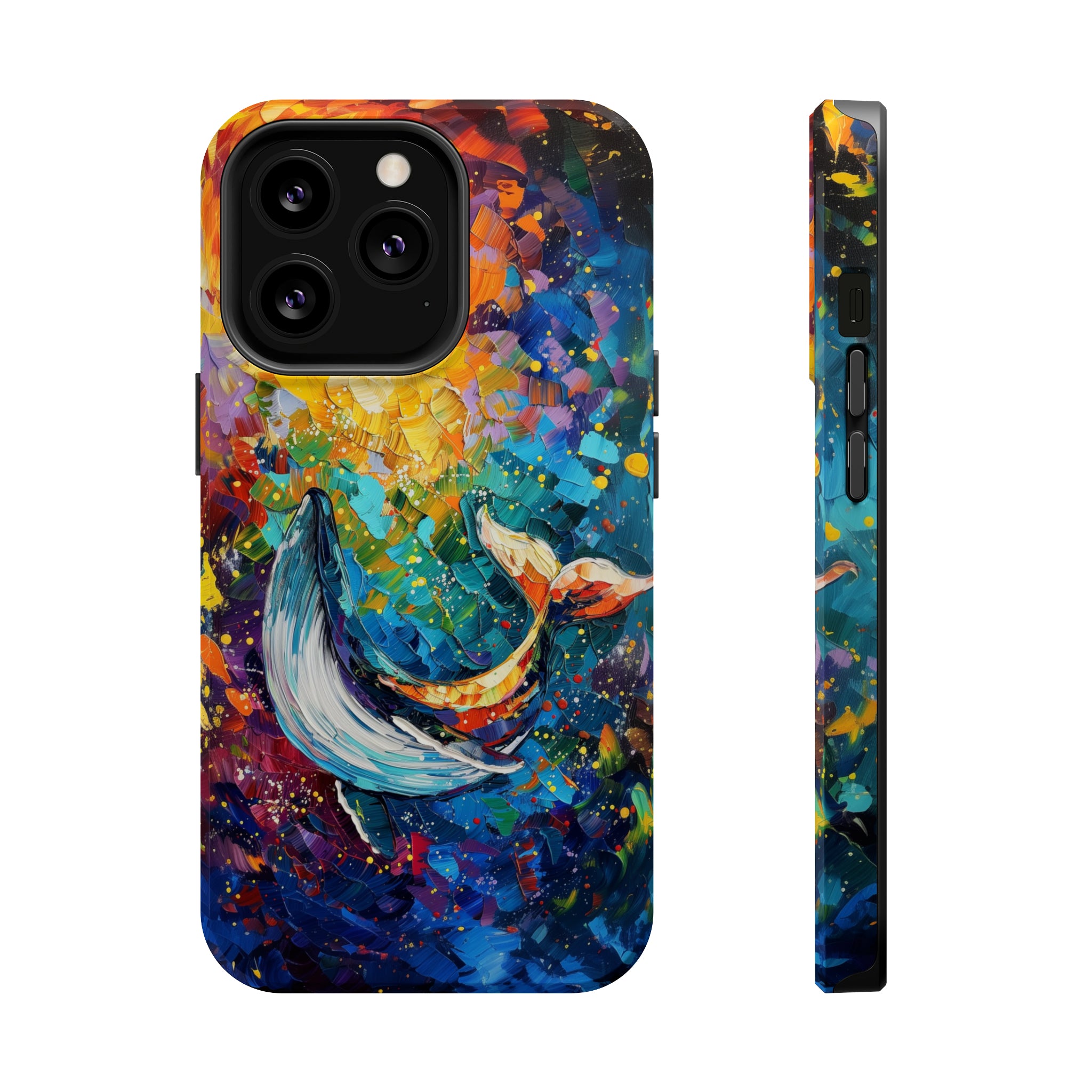 STIKISS™ Oil Paints Collection 01-019 Whale iPhone MagSafe Tough Case