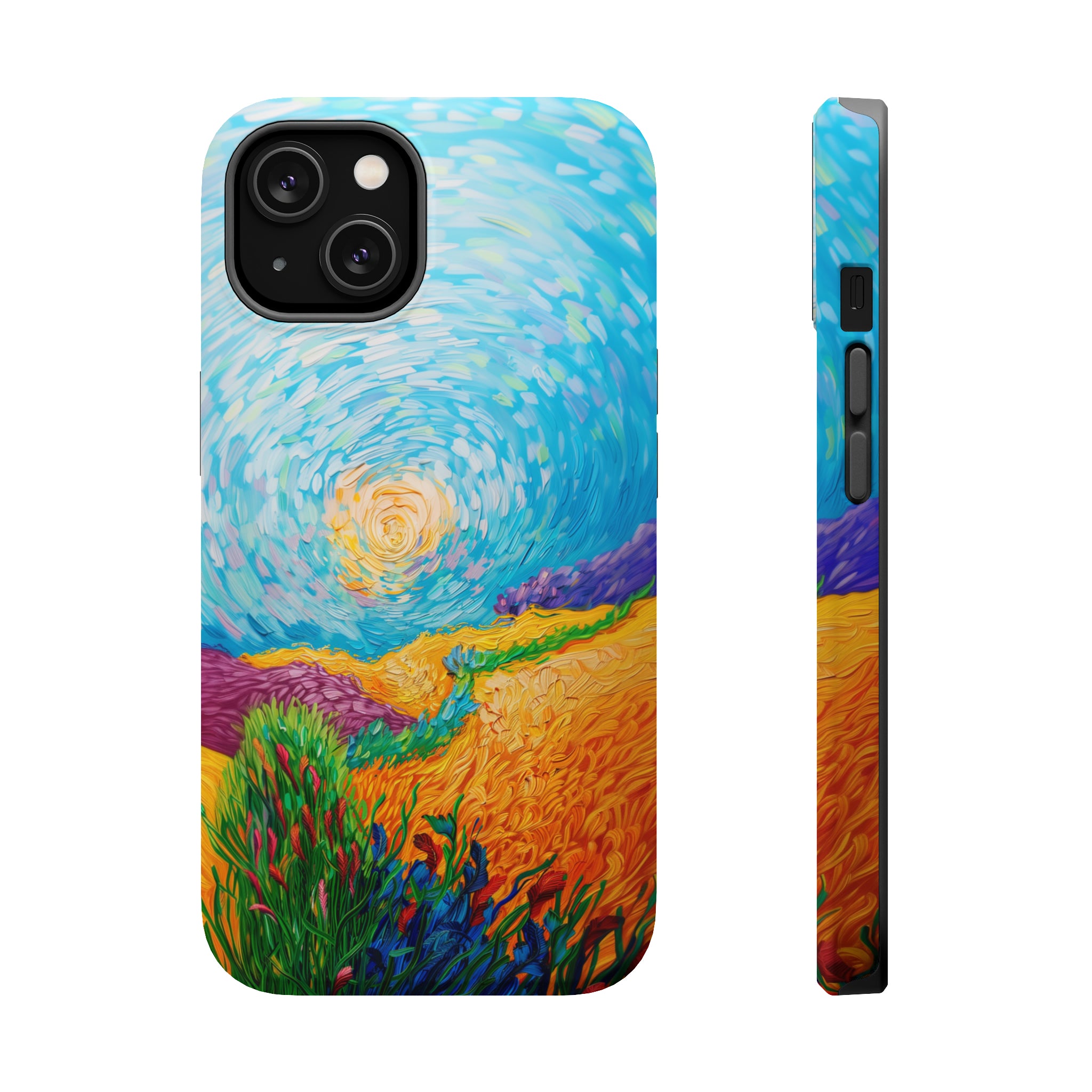 STIKISS™ Oil Paints Collection 01-016 Field on a hill iPhone MagSafe Tough Case