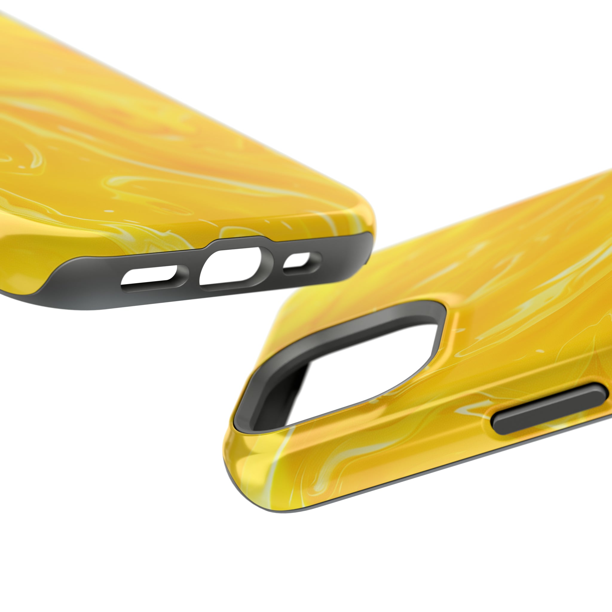 STIKISS™ Abstract Yellow colored marble graphic iPhone MagSafe Tough Case