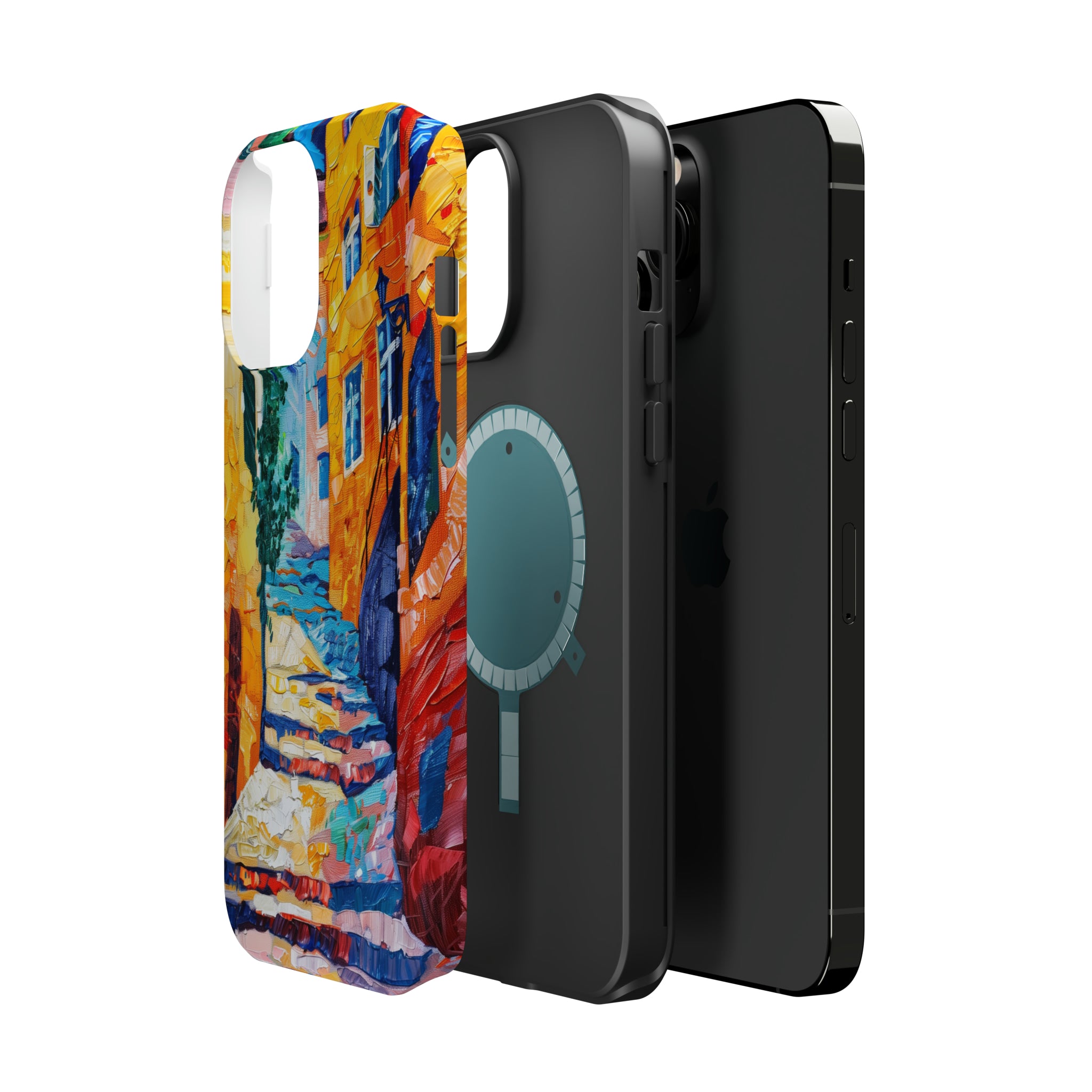 STIKISS™ Oil Paints Collection 01-014 Cozy Alleyway iPhone MagSafe Tough Case