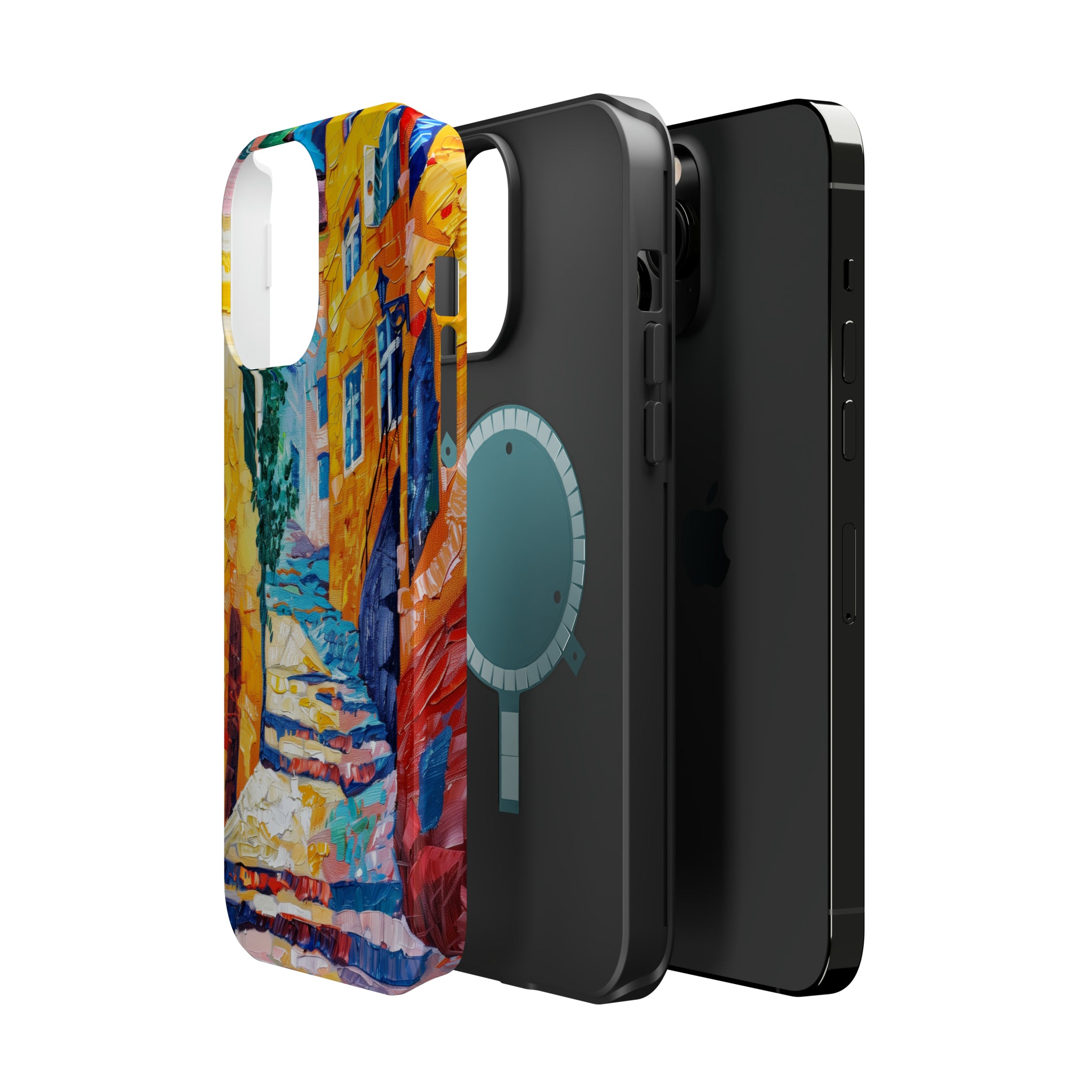 STIKISS™ Oil Paints Collection 01-014 Cozy Alleyway iPhone MagSafe Tough Case