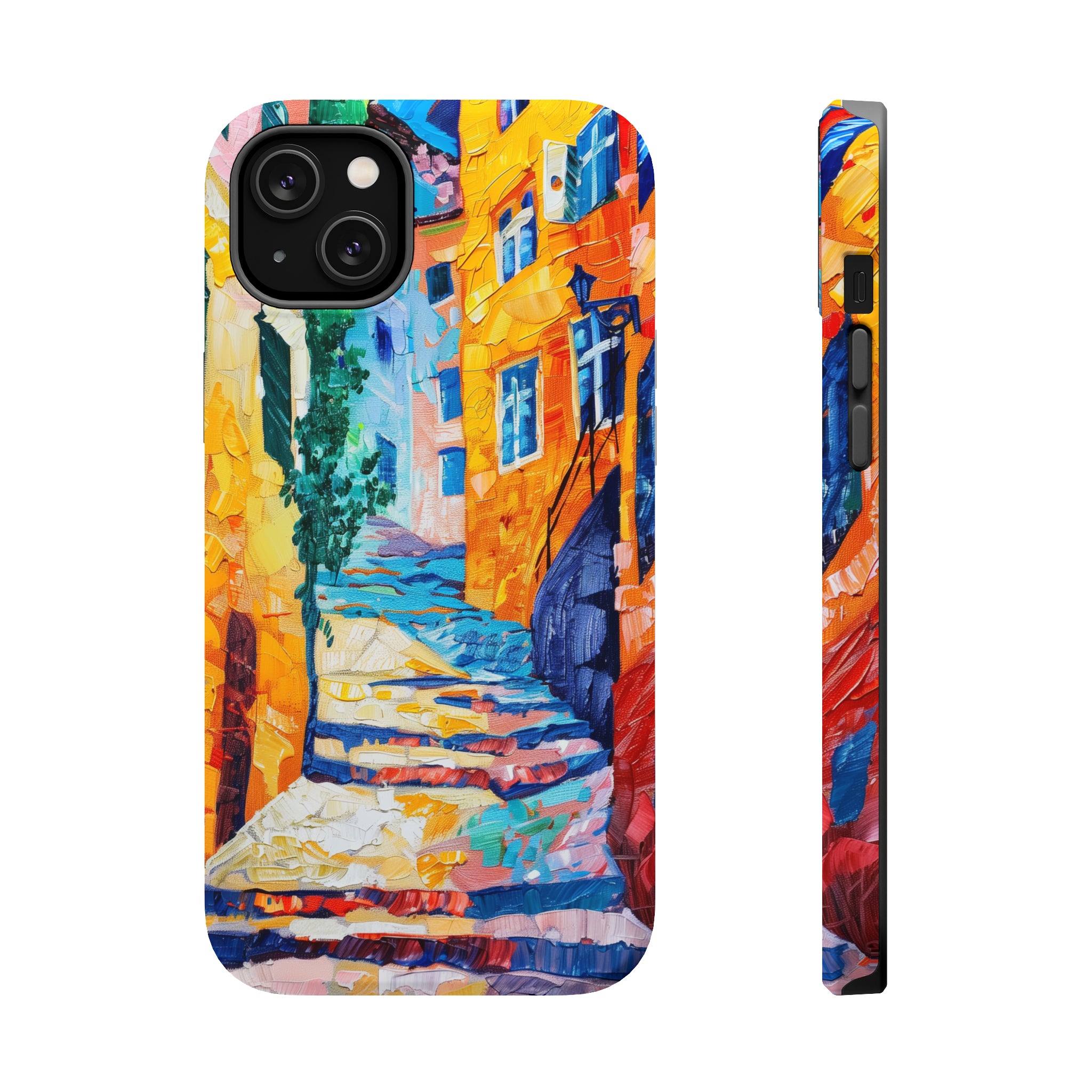 STIKISS™ Oil Paints Collection 01-014 Cozy Alleyway iPhone MagSafe Tough Case