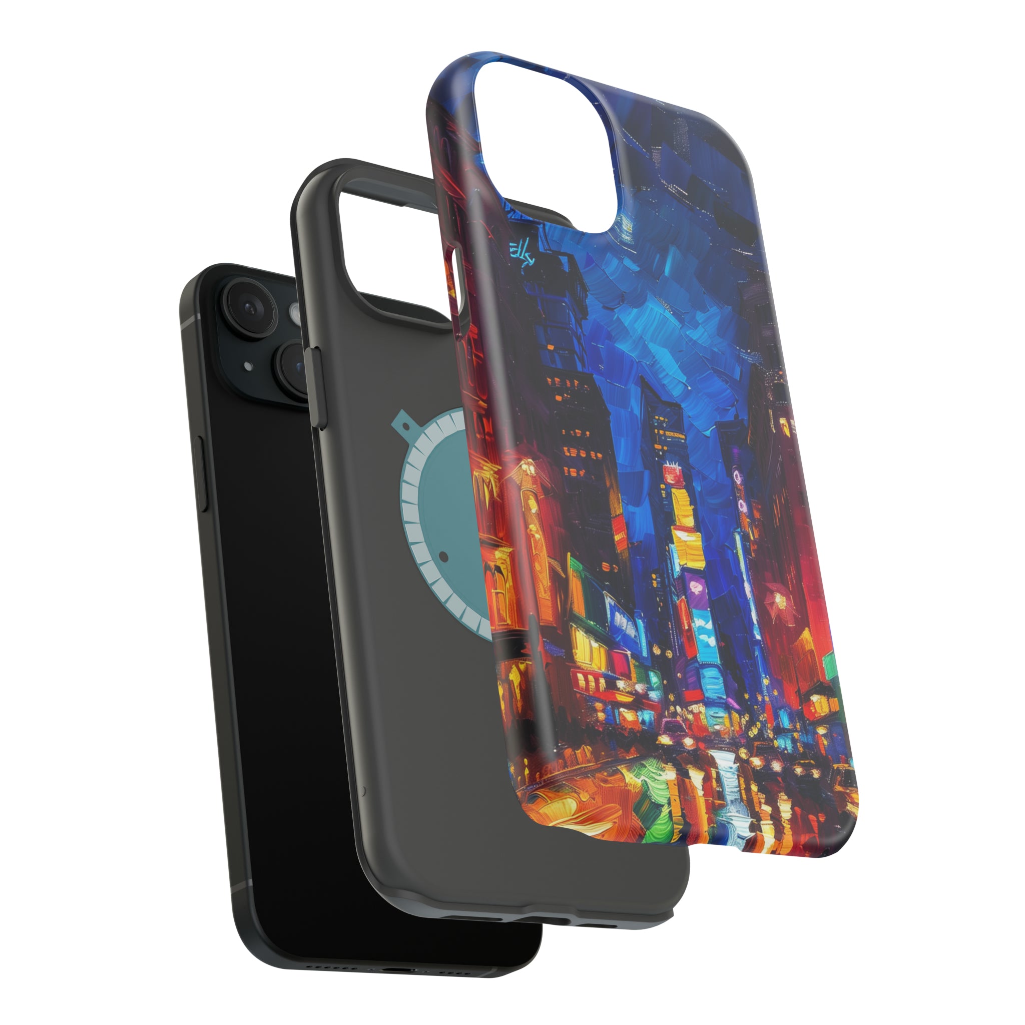 STIKISS™ Oil Paints Collection 01-006 Times Square iPhone MagSafe Tough Case