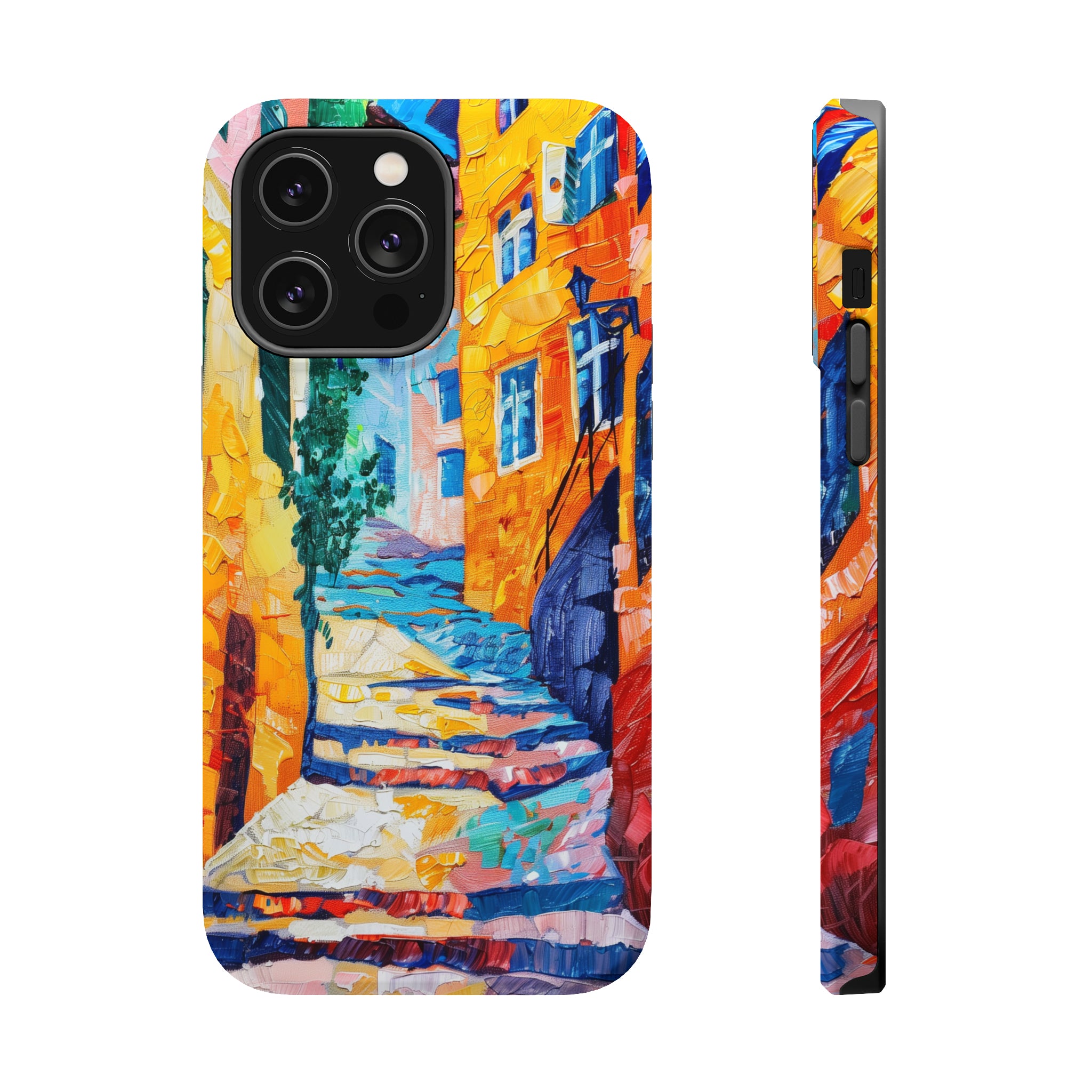 STIKISS™ Oil Paints Collection 01-014 Cozy Alleyway iPhone MagSafe Tough Case