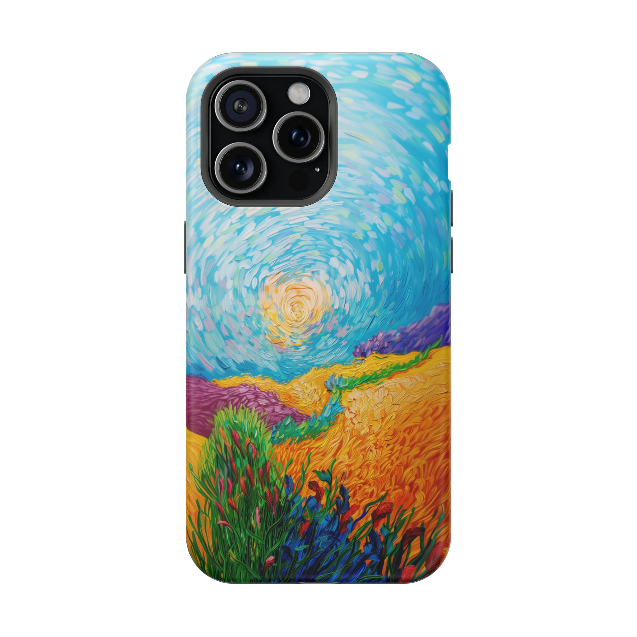 STIKISS™ Oil Paints Collection 01-016 Field on a hill iPhone MagSafe Tough Case