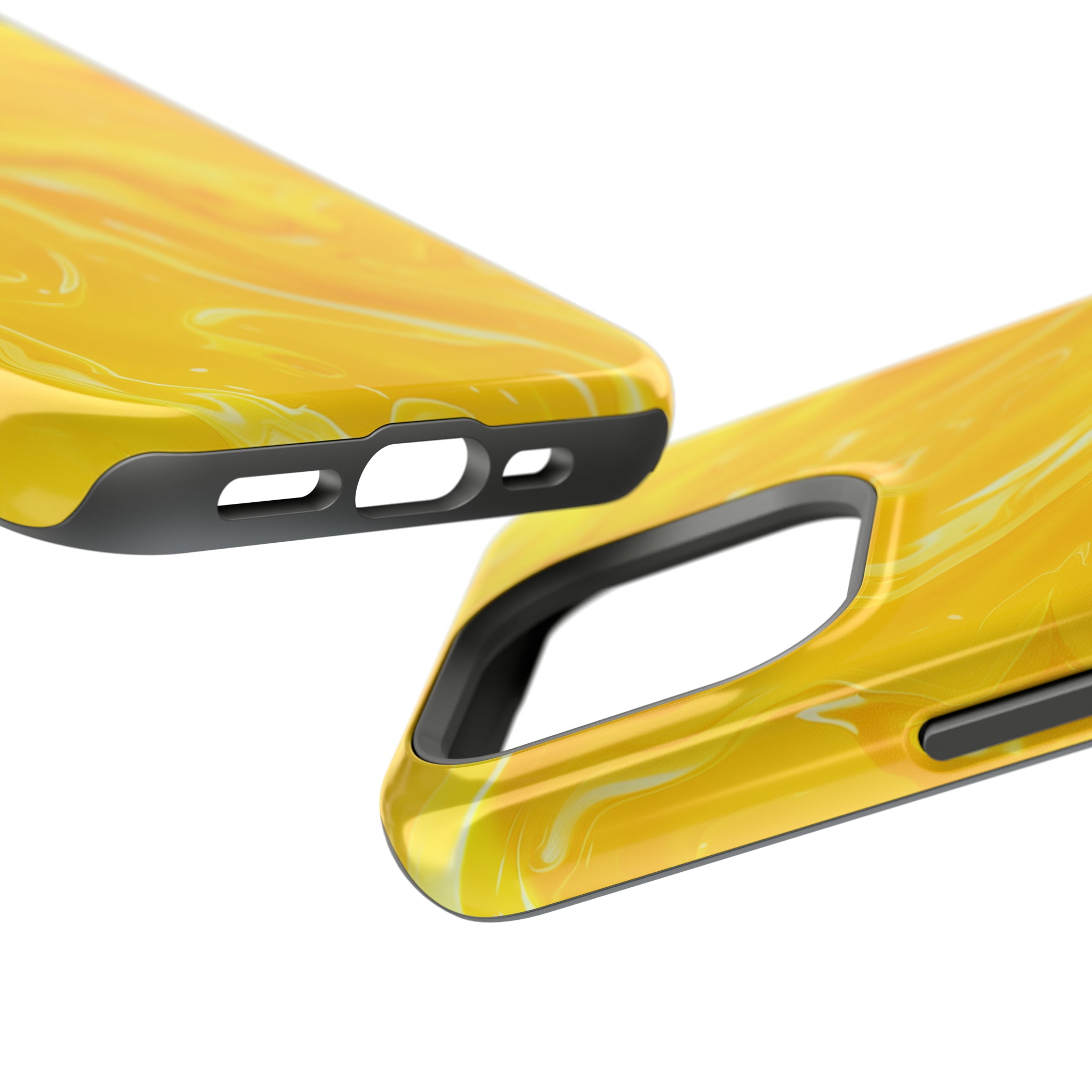 STIKISS™ Abstract Yellow colored marble graphic iPhone MagSafe Tough Case