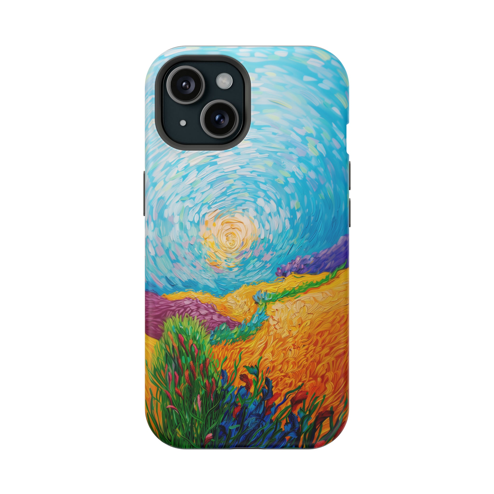 STIKISS™ Oil Paints Collection 01-016 Field on a hill iPhone MagSafe Tough Case