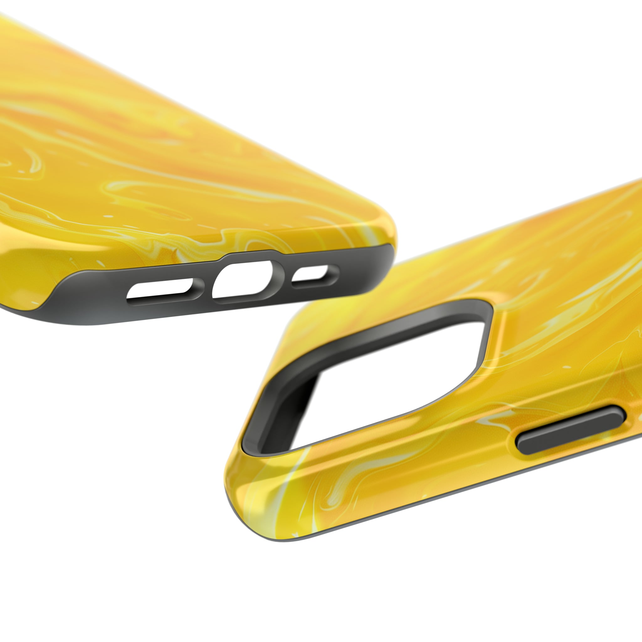 STIKISS™ Abstract Yellow colored marble graphic iPhone MagSafe Tough Case