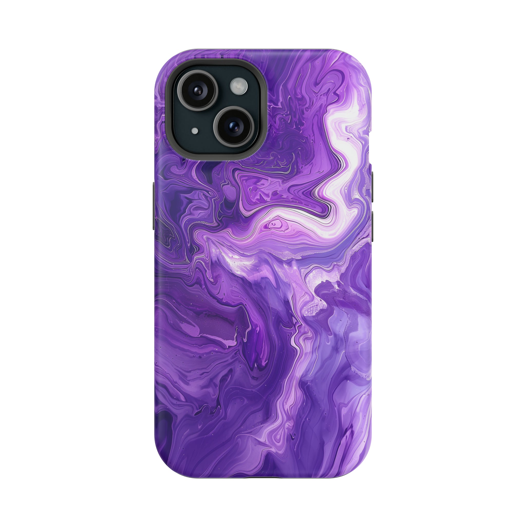 STIKISS™ Abstract Purple colored marble graphic iPhone MagSafe Tough Case