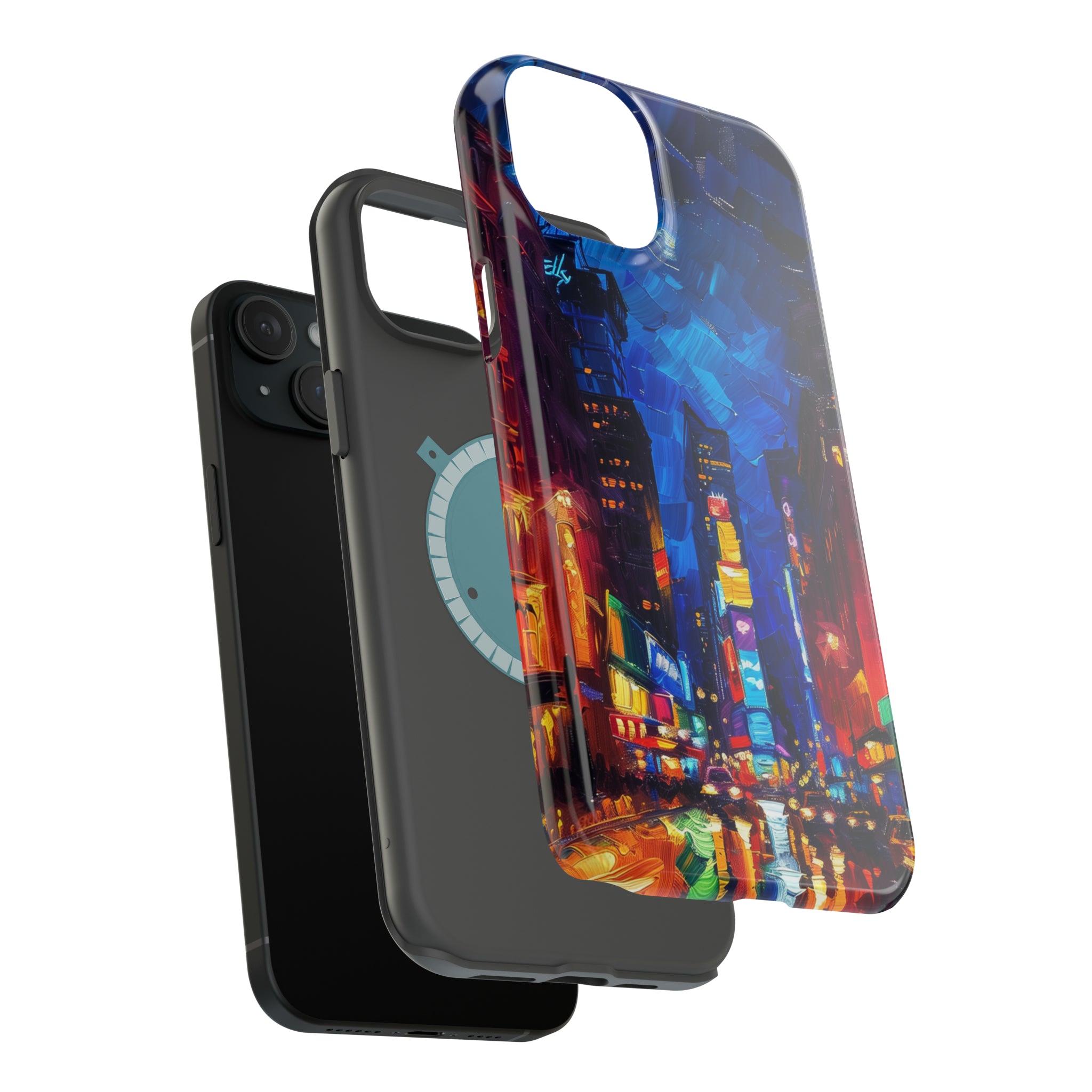 STIKISS™ Oil Paints Collection 01-006 Times Square iPhone MagSafe Tough Case