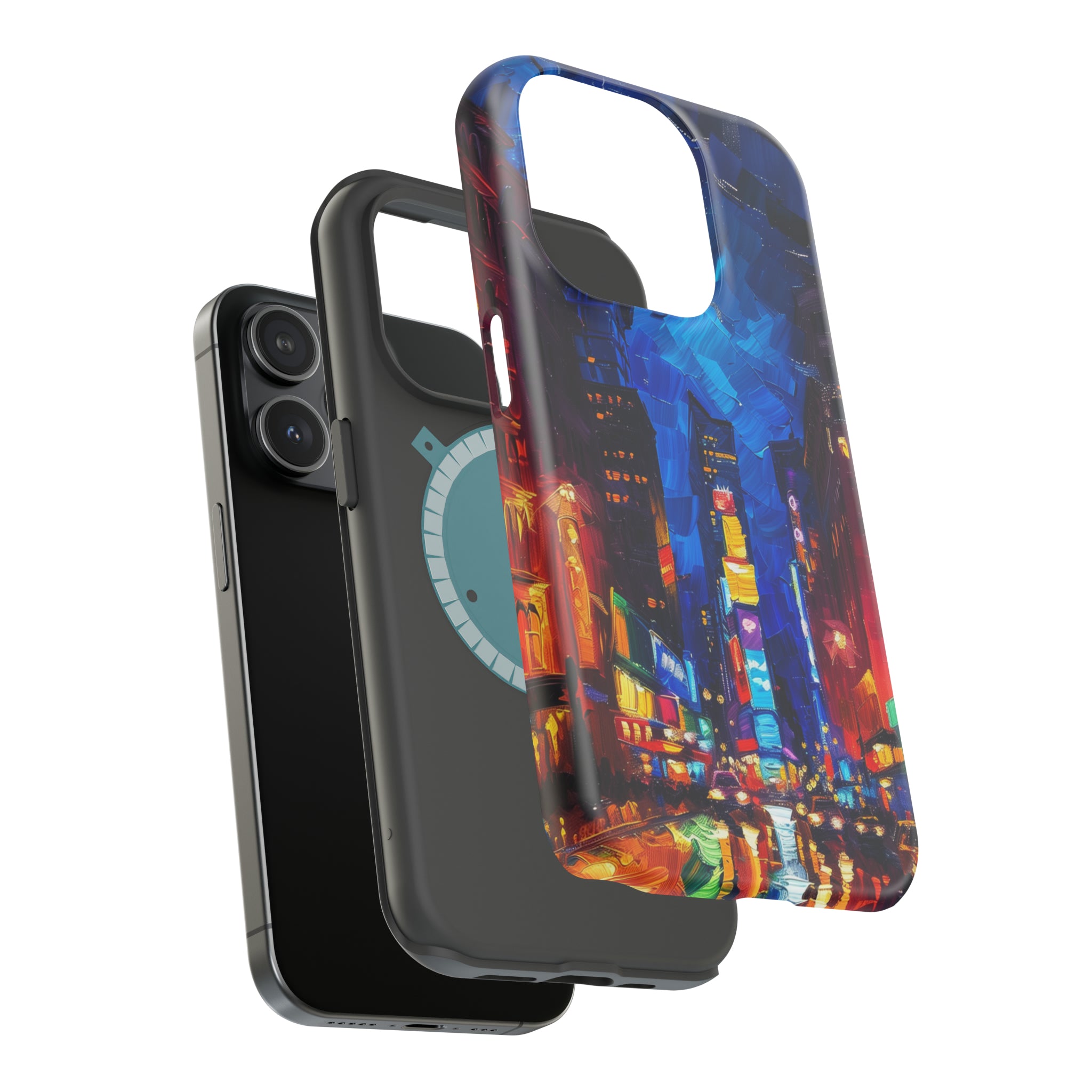 STIKISS™ Oil Paints Collection 01-006 Times Square iPhone MagSafe Tough Case