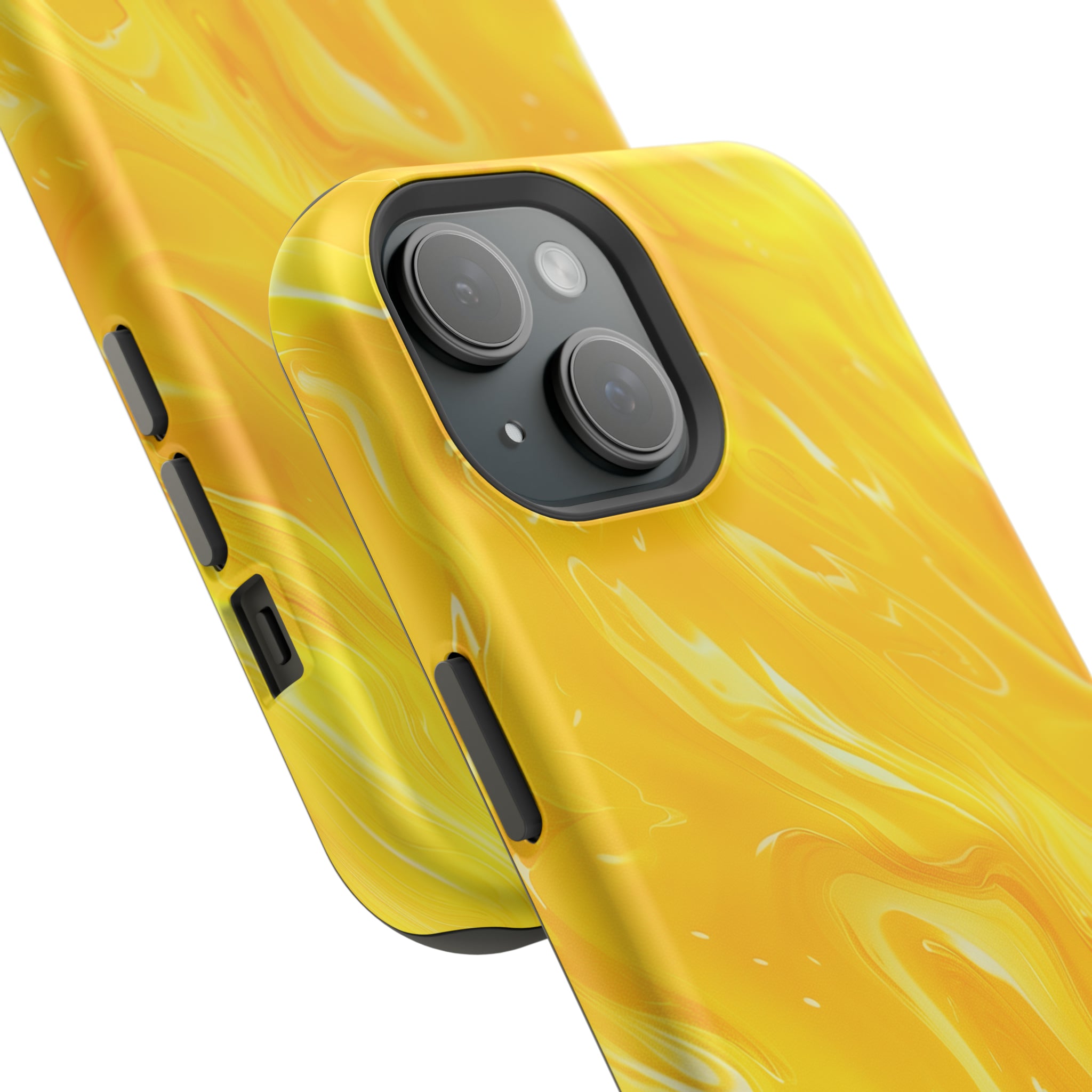 STIKISS™ Abstract Yellow colored marble graphic iPhone MagSafe Tough Case