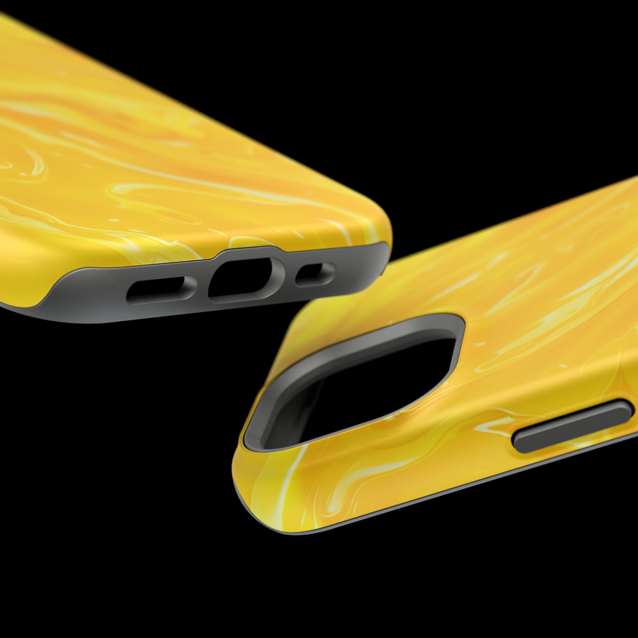 STIKISS™ Abstract Yellow colored marble graphic iPhone MagSafe Tough Case