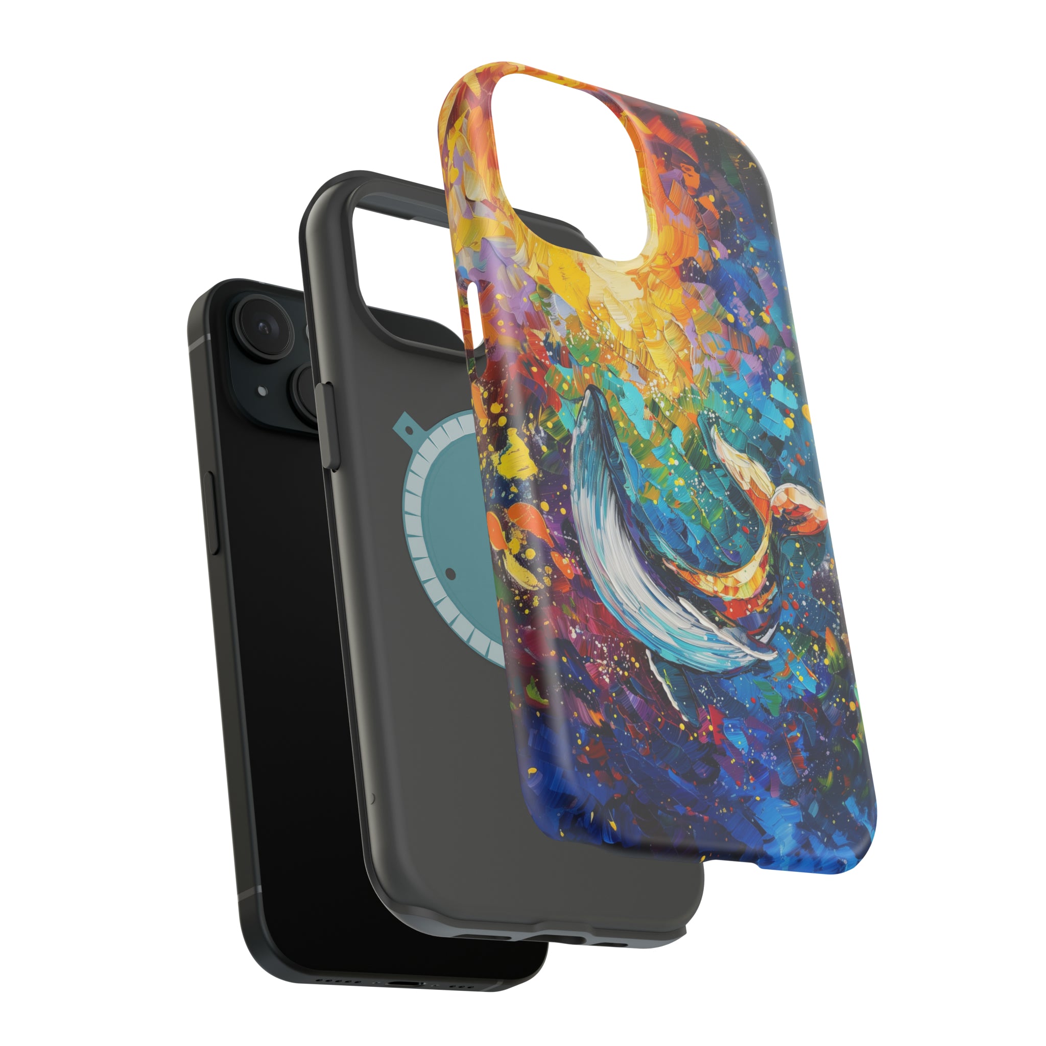 STIKISS™ Oil Paints Collection 01-019 Whale iPhone MagSafe Tough Case