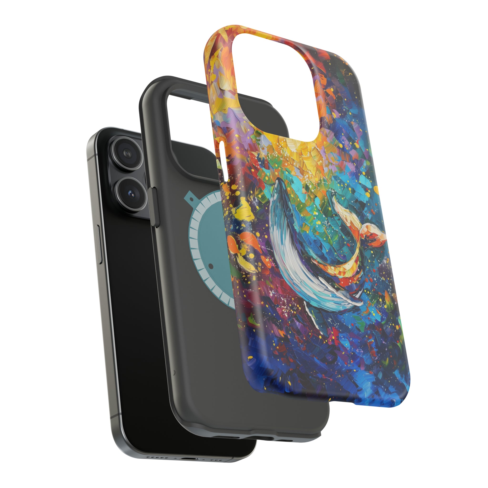 STIKISS™ Oil Paints Collection 01-019 Whale iPhone MagSafe Tough Case