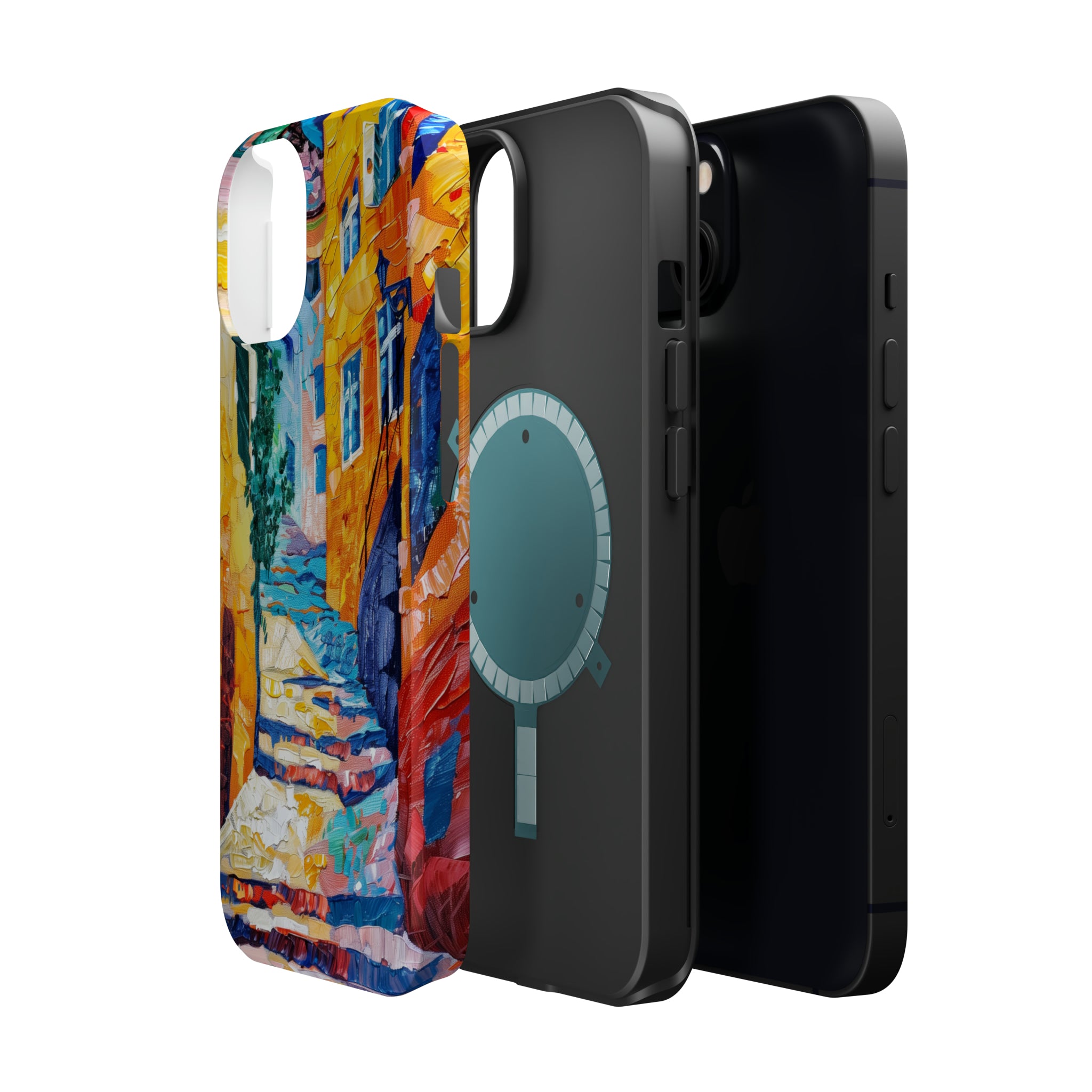 STIKISS™ Oil Paints Collection 01-014 Cozy Alleyway iPhone MagSafe Tough Case