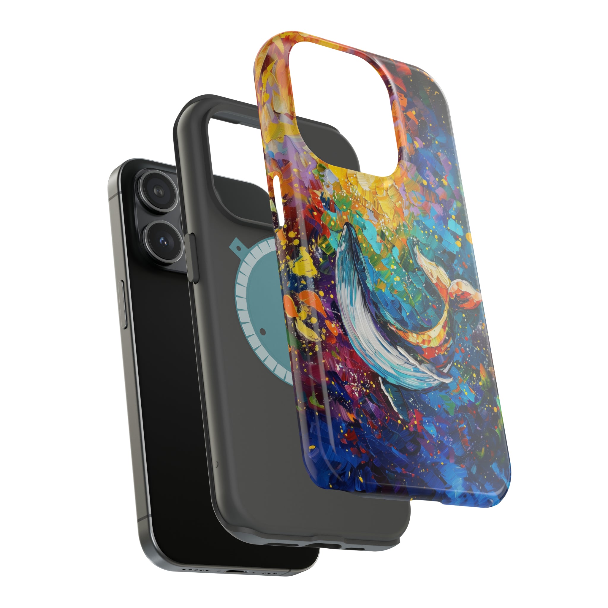 STIKISS™ Oil Paints Collection 01-019 Whale iPhone MagSafe Tough Case