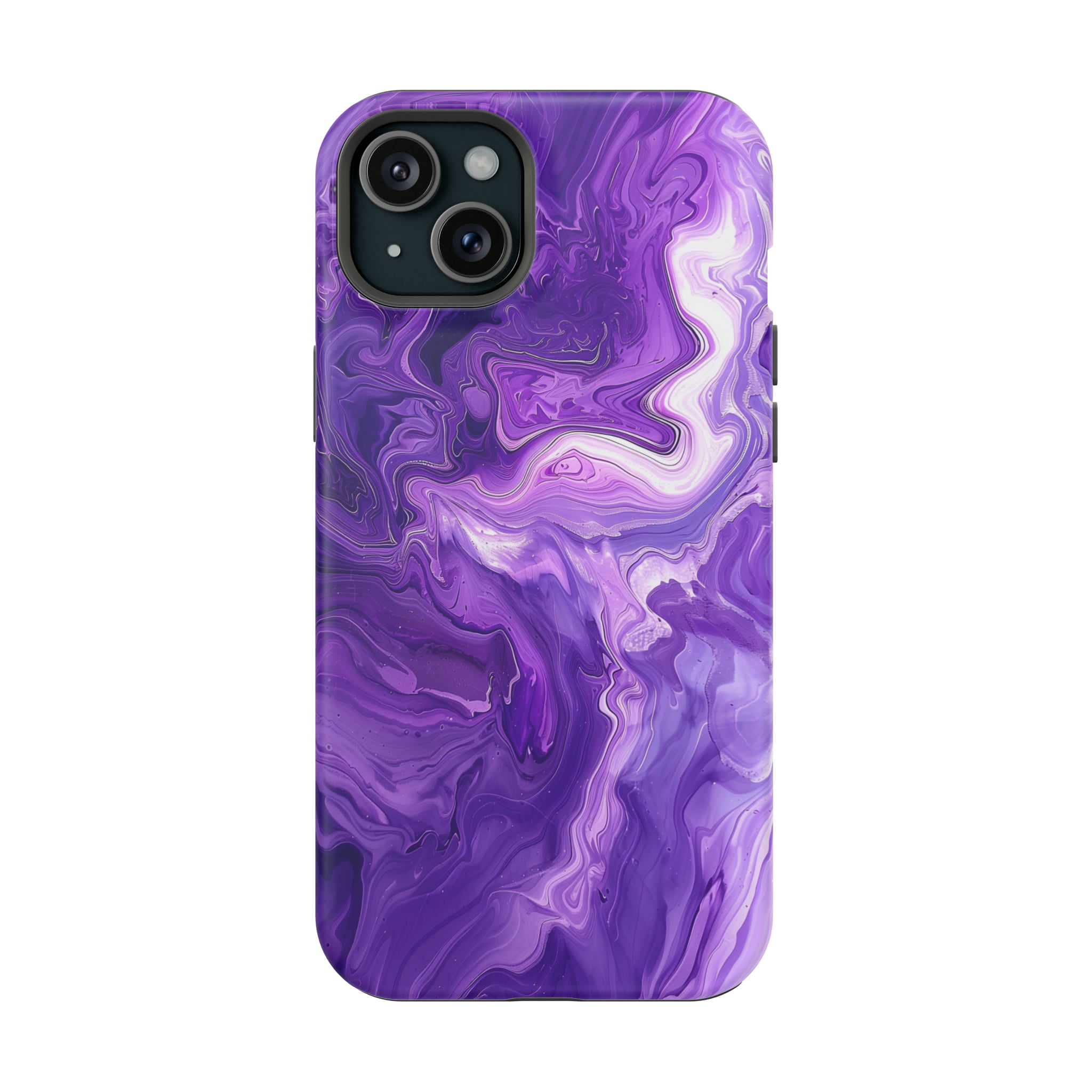 STIKISS™ Abstract Purple colored marble graphic iPhone MagSafe Tough Case