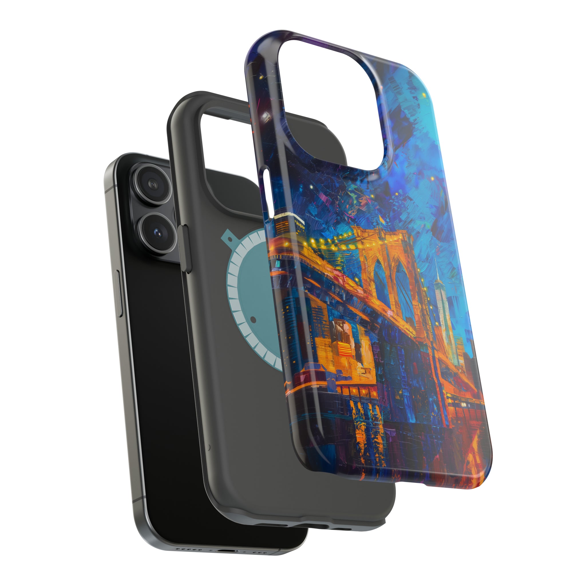 STIKISS™ Oil Paints Collection 01-007 Brooklyn Bridge iPhone MagSafe Tough Case