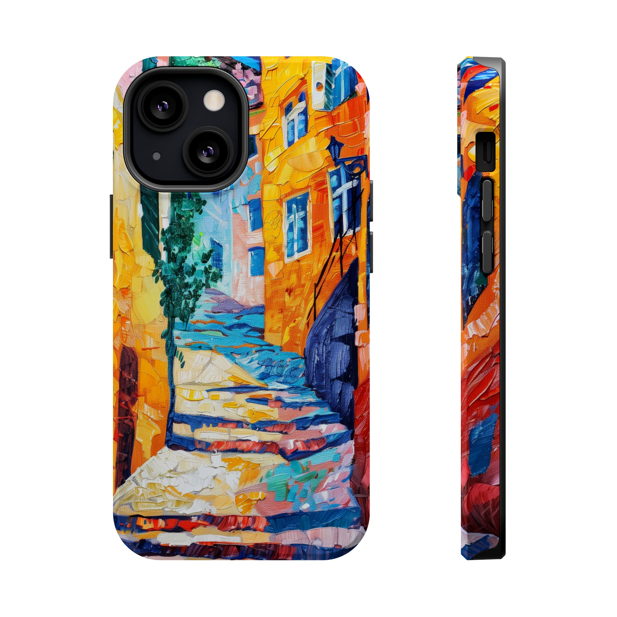 STIKISS™ Oil Paints Collection 01-014 Cozy Alleyway iPhone MagSafe Tough Case