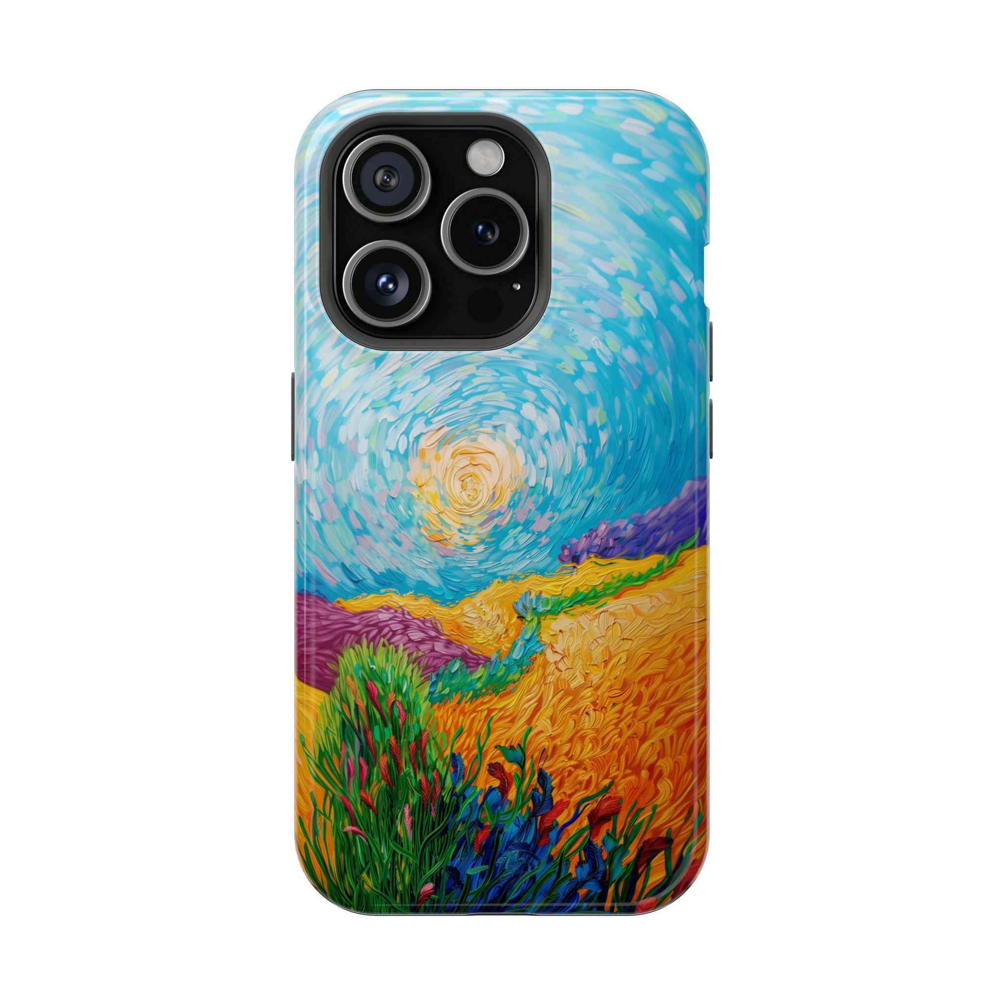 STIKISS™ Oil Paints Collection 01-016 Field on a hill iPhone MagSafe Tough Case