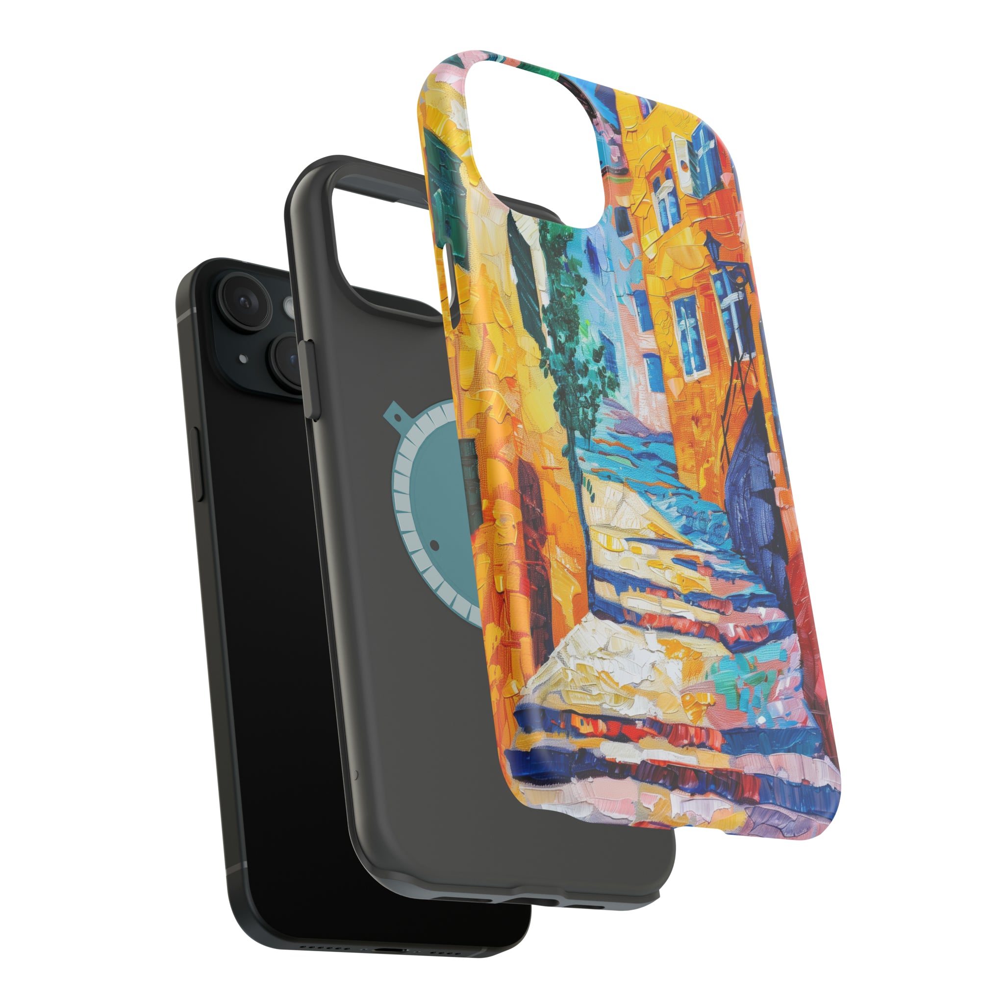 STIKISS™ Oil Paints Collection 01-014 Cozy Alleyway iPhone MagSafe Tough Case