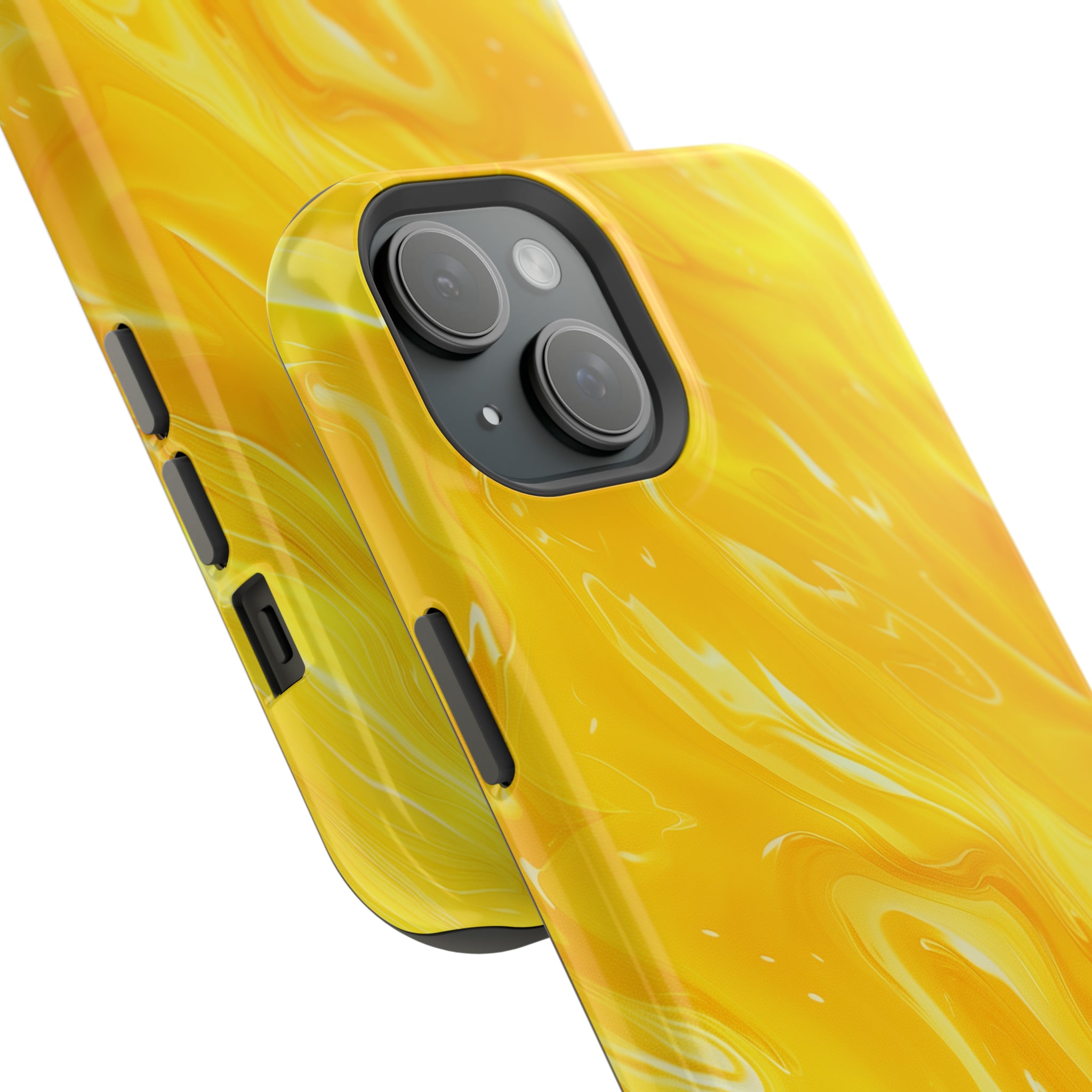 STIKISS™ Abstract Yellow colored marble graphic iPhone MagSafe Tough Case