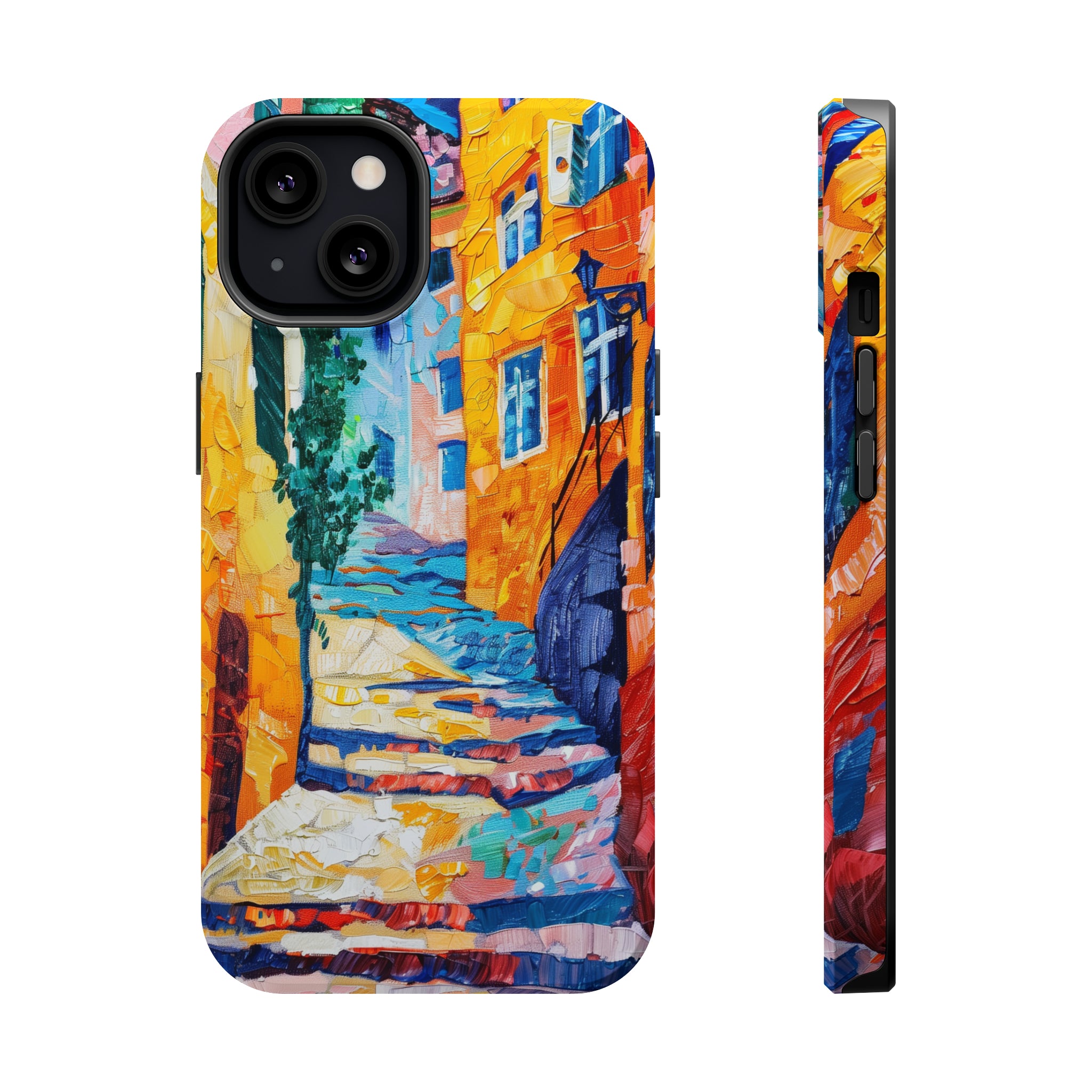 STIKISS™ Oil Paints Collection 01-014 Cozy Alleyway iPhone MagSafe Tough Case