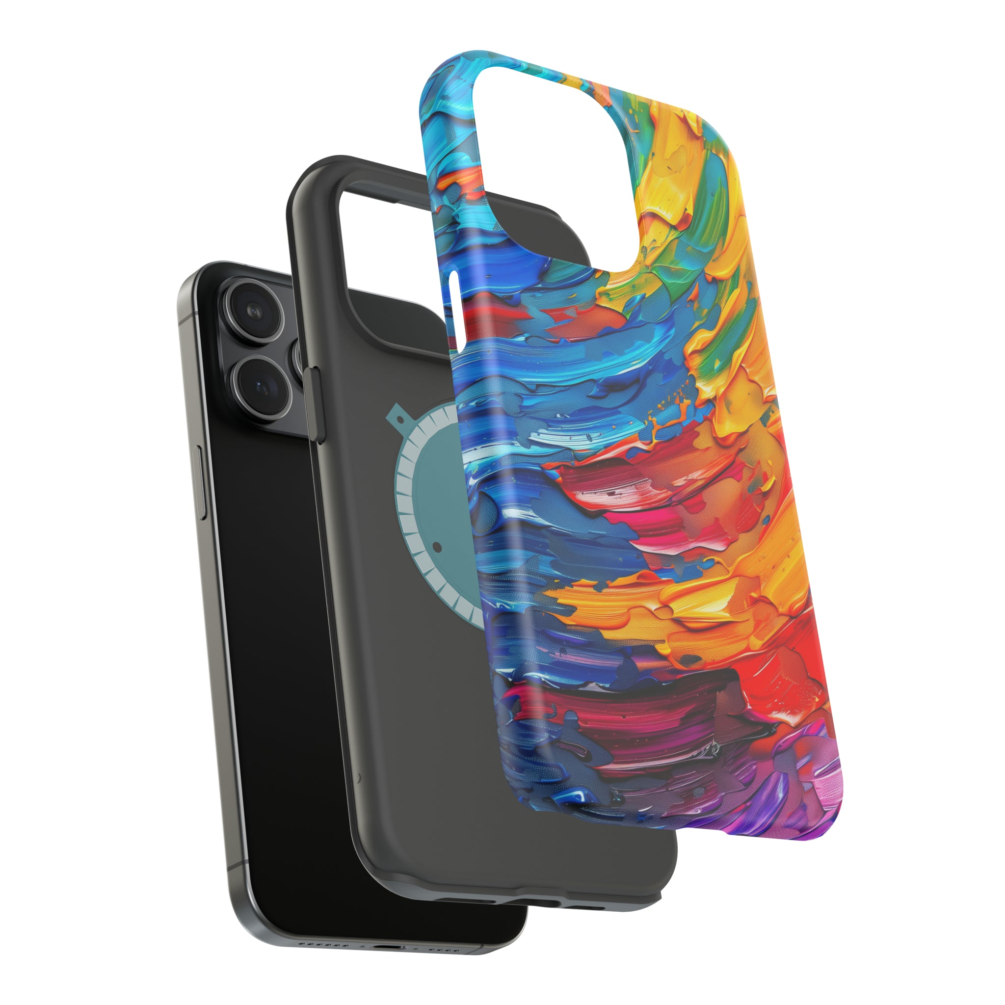 STIKISS™ Oil Paints Collection 01-015 Rainbow iPhone MagSafe Tough Case