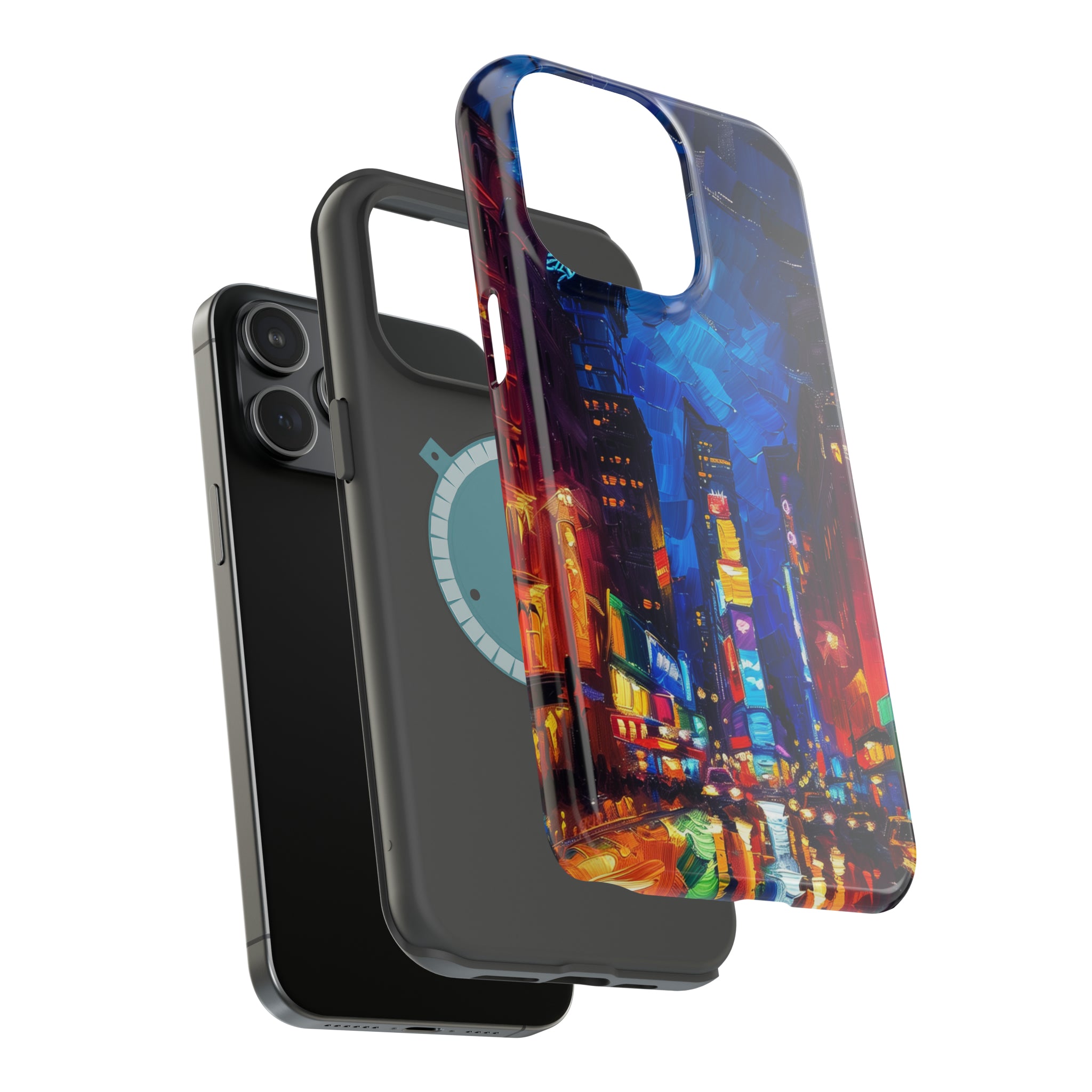 STIKISS™ Oil Paints Collection 01-006 Times Square iPhone MagSafe Tough Case