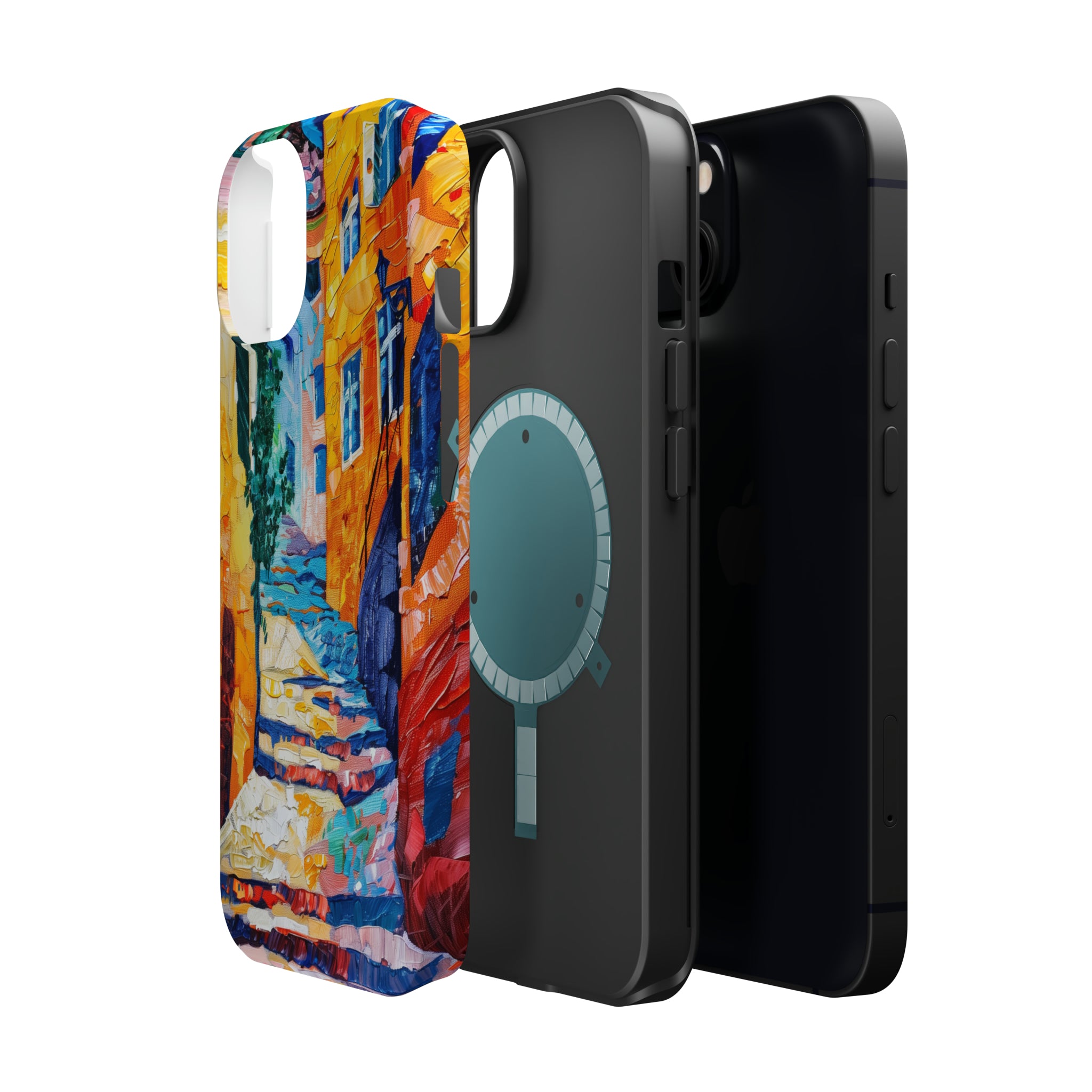 STIKISS™ Oil Paints Collection 01-014 Cozy Alleyway iPhone MagSafe Tough Case