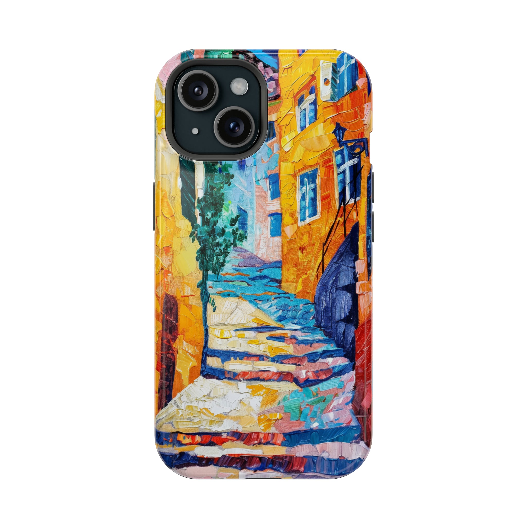 STIKISS™ Oil Paints Collection 01-014 Cozy Alleyway iPhone MagSafe Tough Case