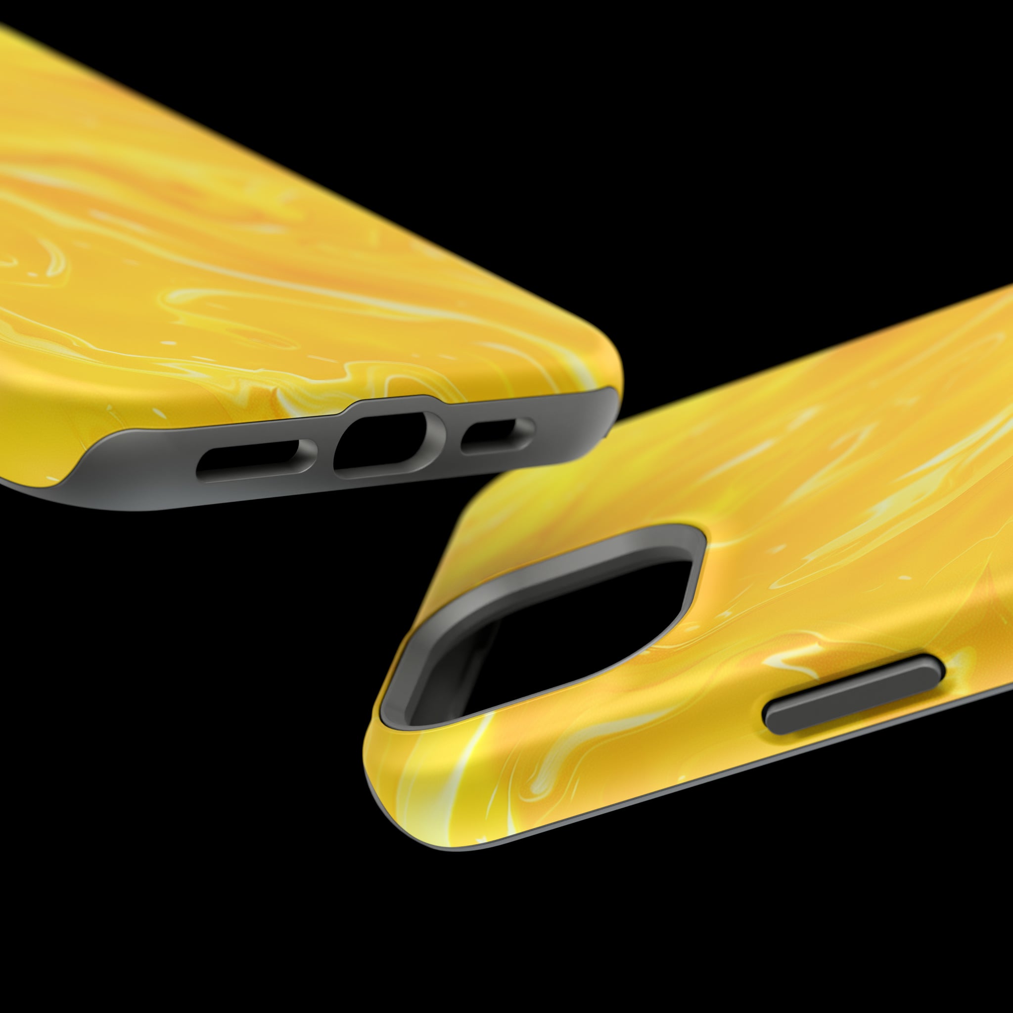 STIKISS™ Abstract Yellow colored marble graphic iPhone MagSafe Tough Case