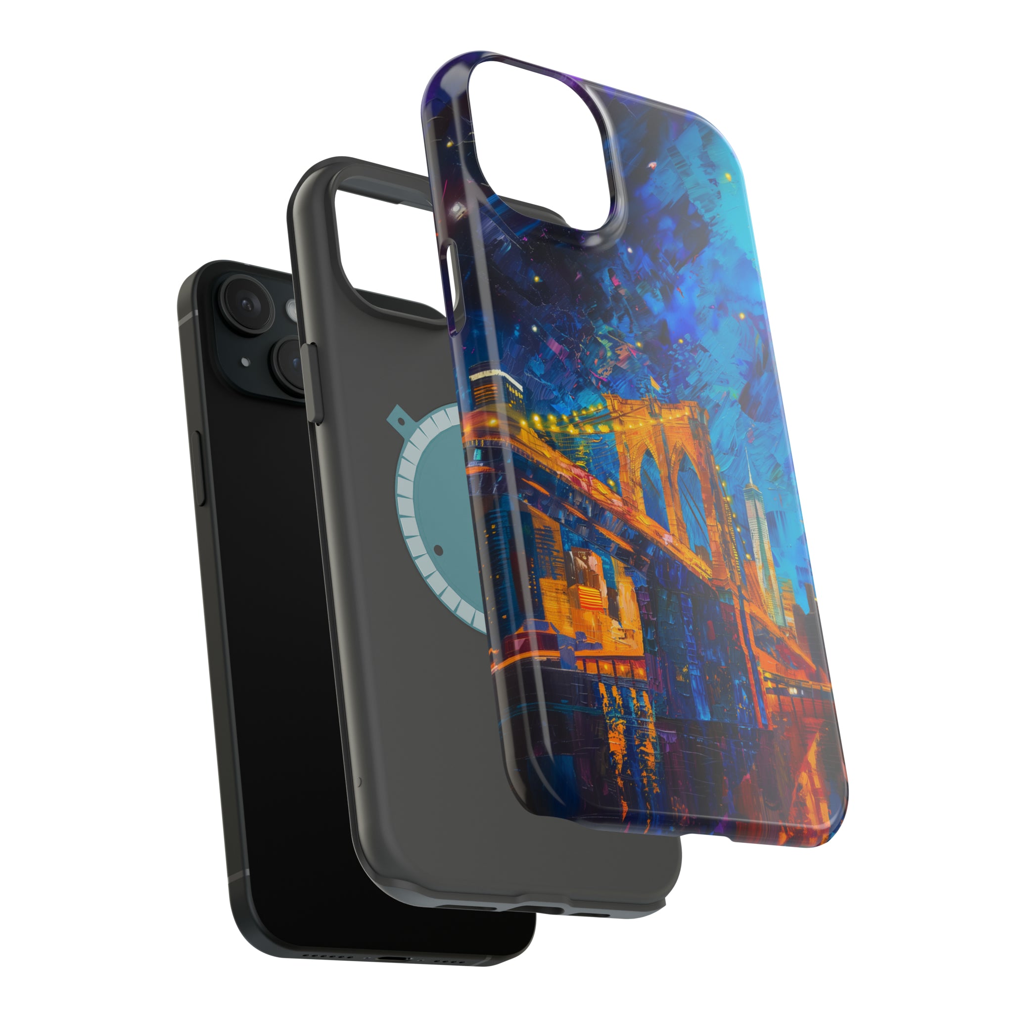 STIKISS™ Oil Paints Collection 01-007 Brooklyn Bridge iPhone MagSafe Tough Case