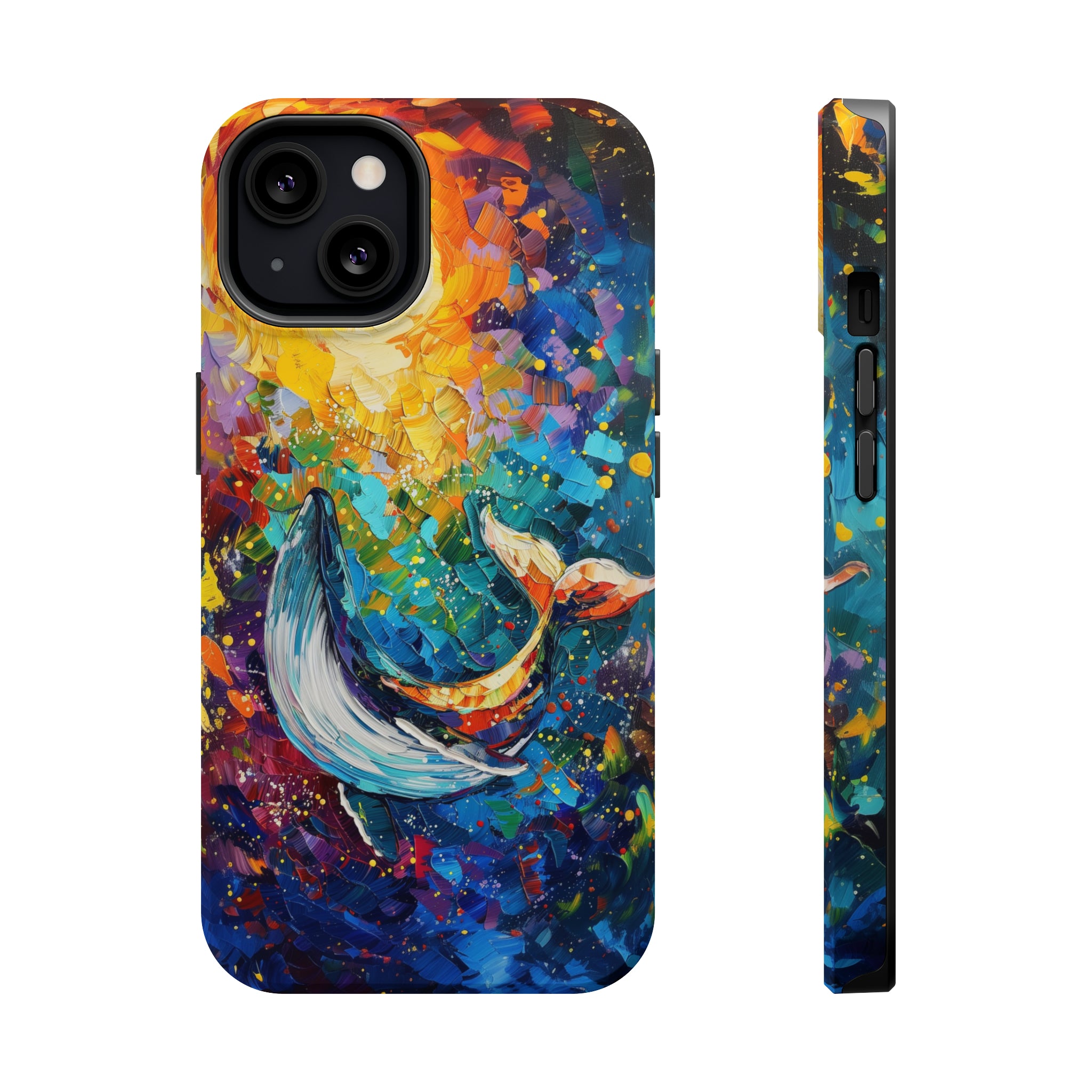 STIKISS™ Oil Paints Collection 01-019 Whale iPhone MagSafe Tough Case