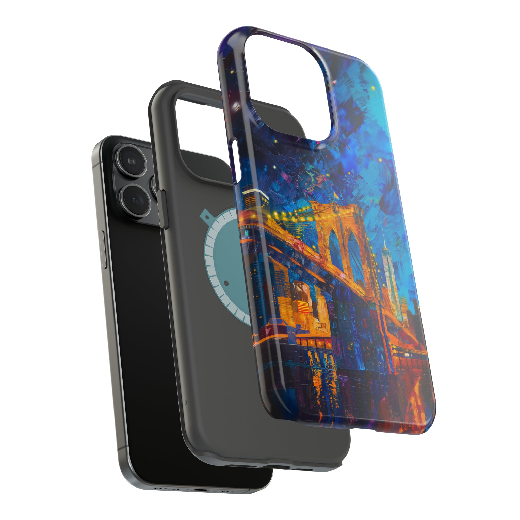 STIKISS™ Oil Paints Collection 01-007 Brooklyn Bridge iPhone MagSafe Tough Case