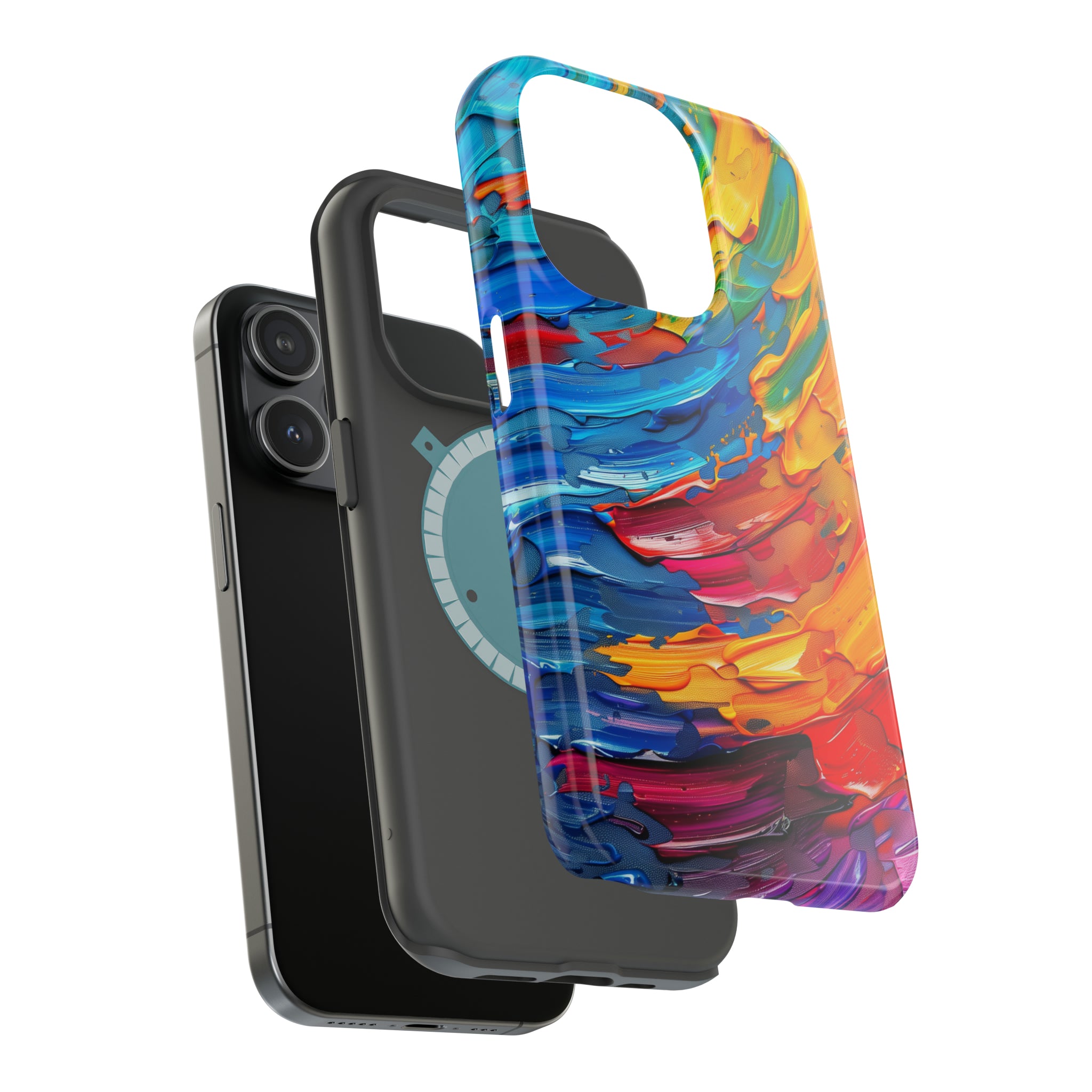 STIKISS™ Oil Paints Collection 01-015 Rainbow iPhone MagSafe Tough Case