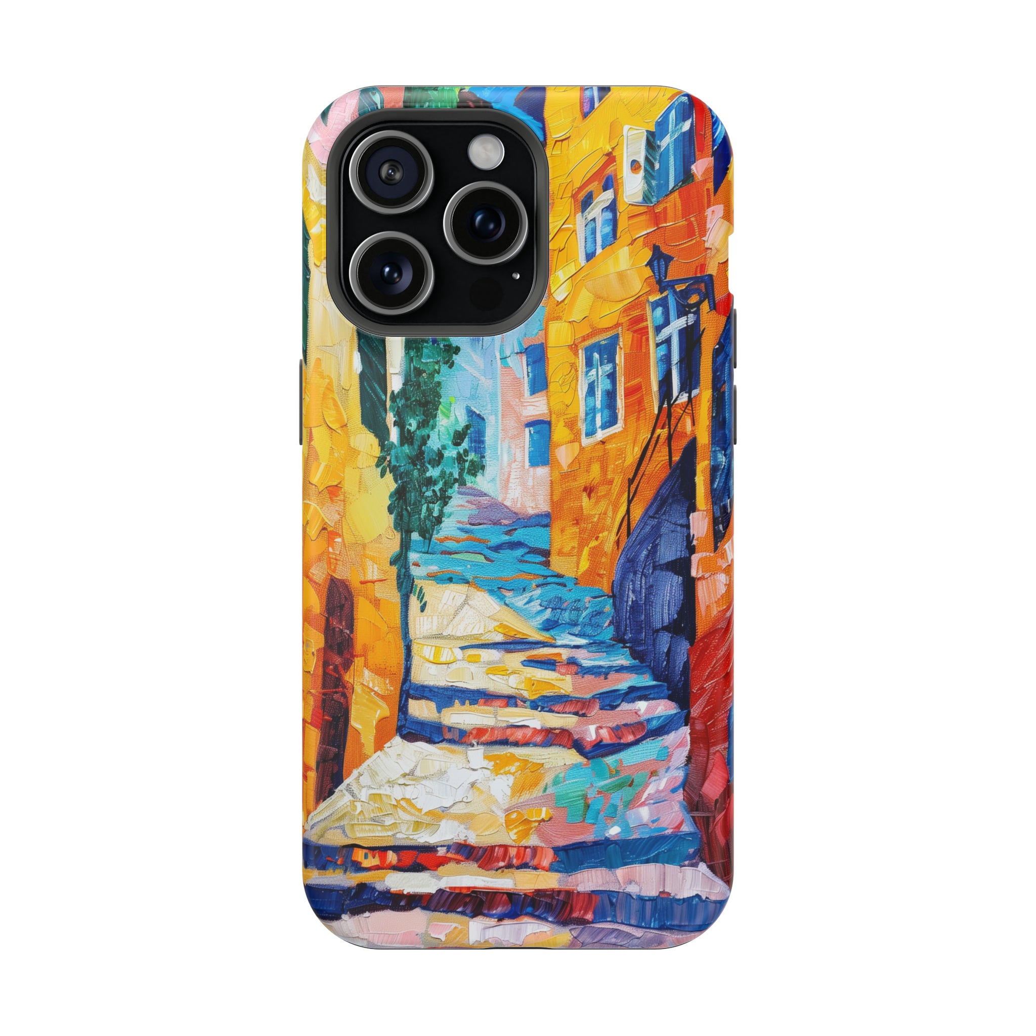 STIKISS™ Oil Paints Collection 01-014 Cozy Alleyway iPhone MagSafe Tough Case