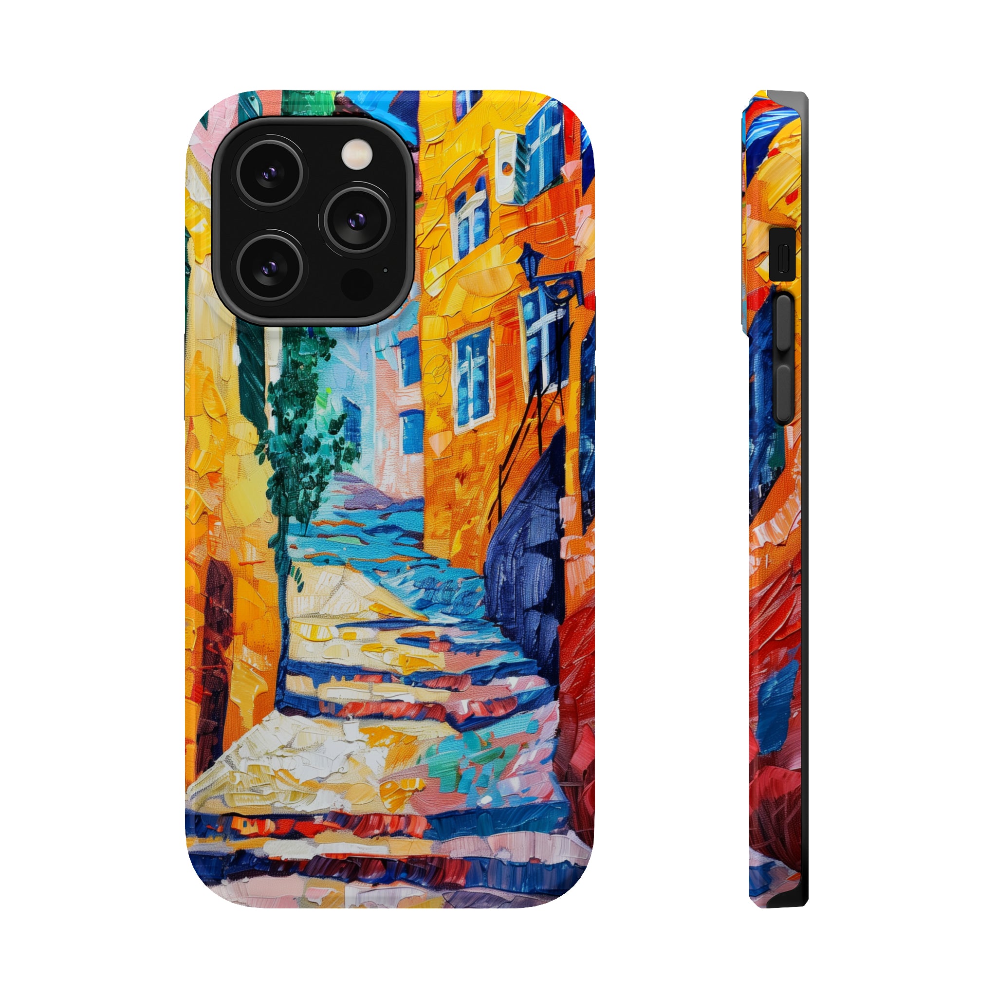 STIKISS™ Oil Paints Collection 01-014 Cozy Alleyway iPhone MagSafe Tough Case