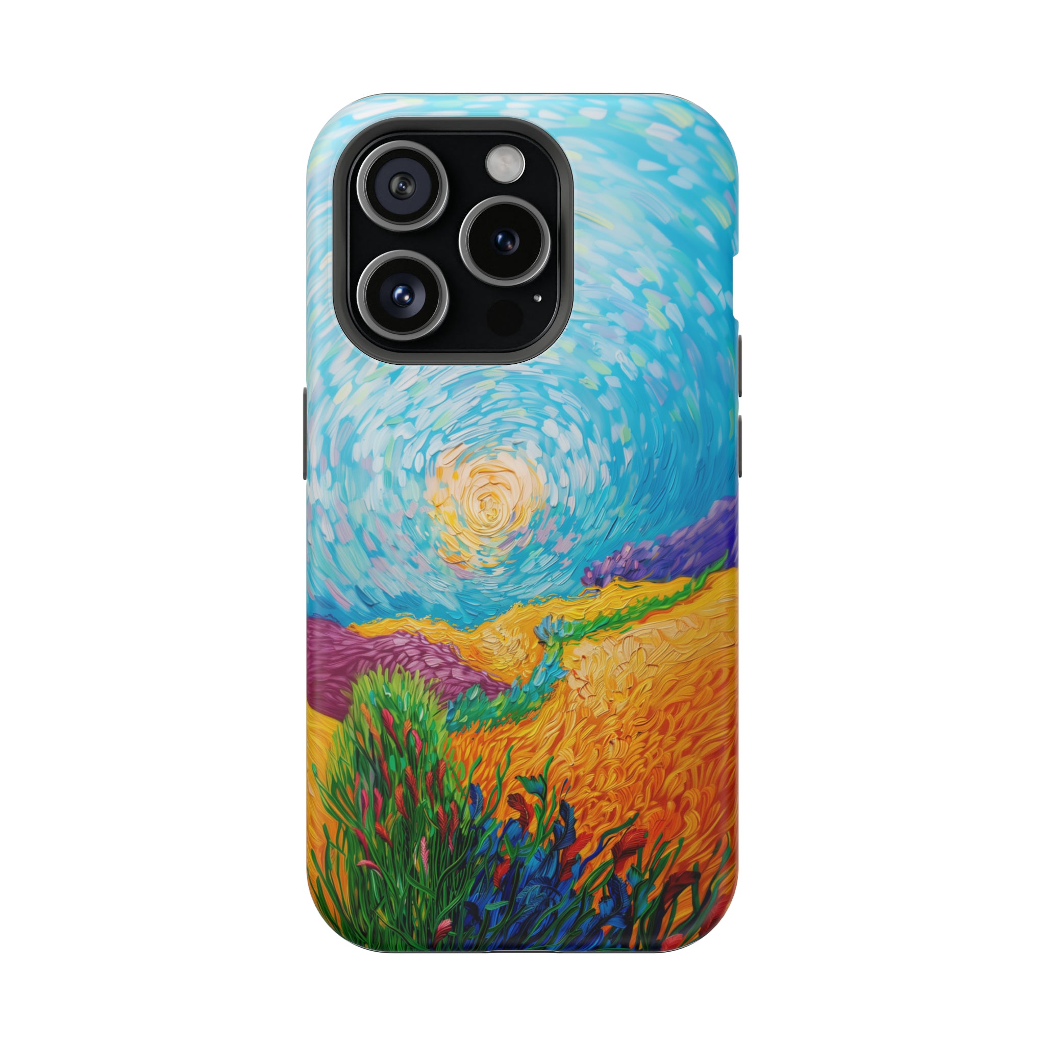 STIKISS™ Oil Paints Collection 01-016 Field on a hill iPhone MagSafe Tough Case