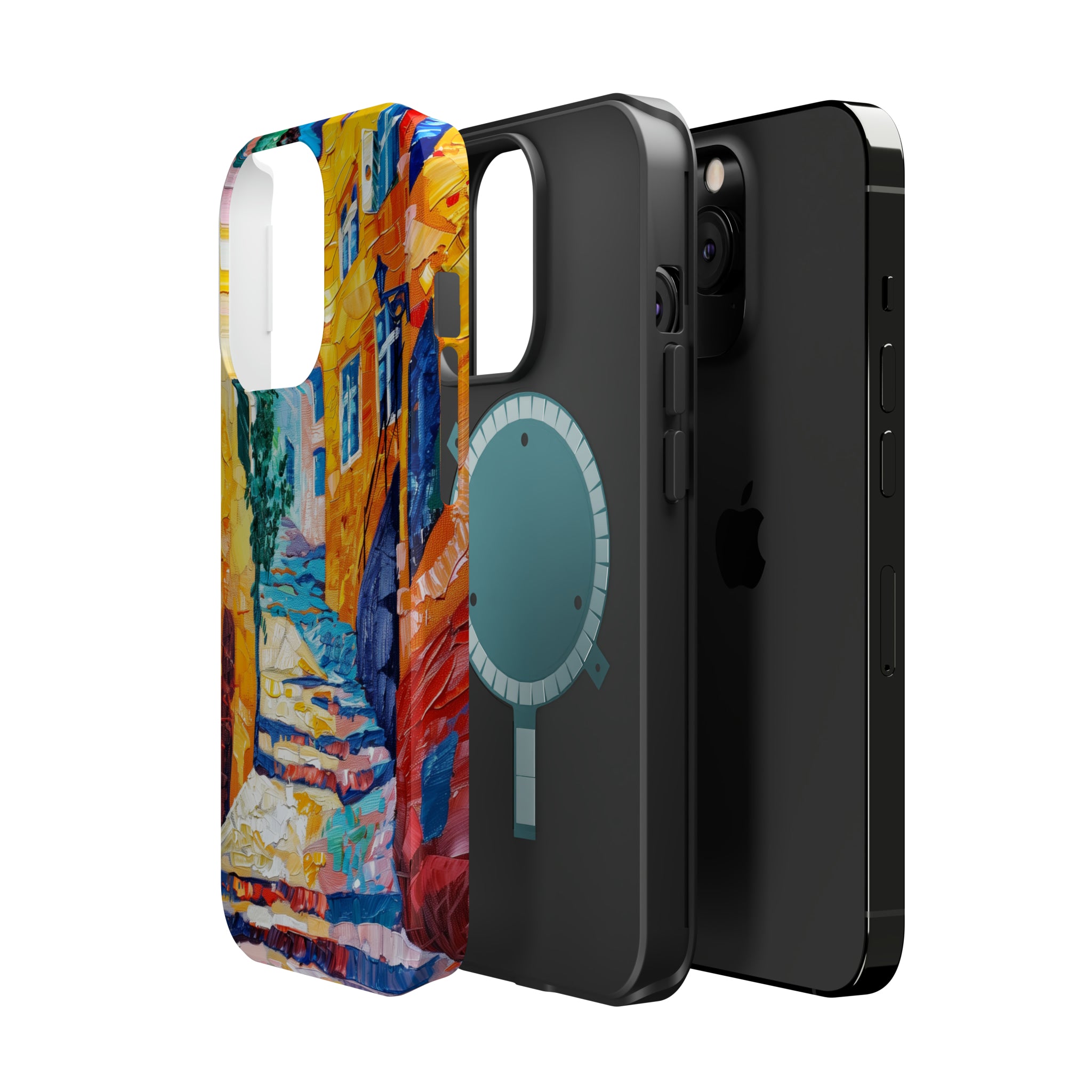 STIKISS™ Oil Paints Collection 01-014 Cozy Alleyway iPhone MagSafe Tough Case