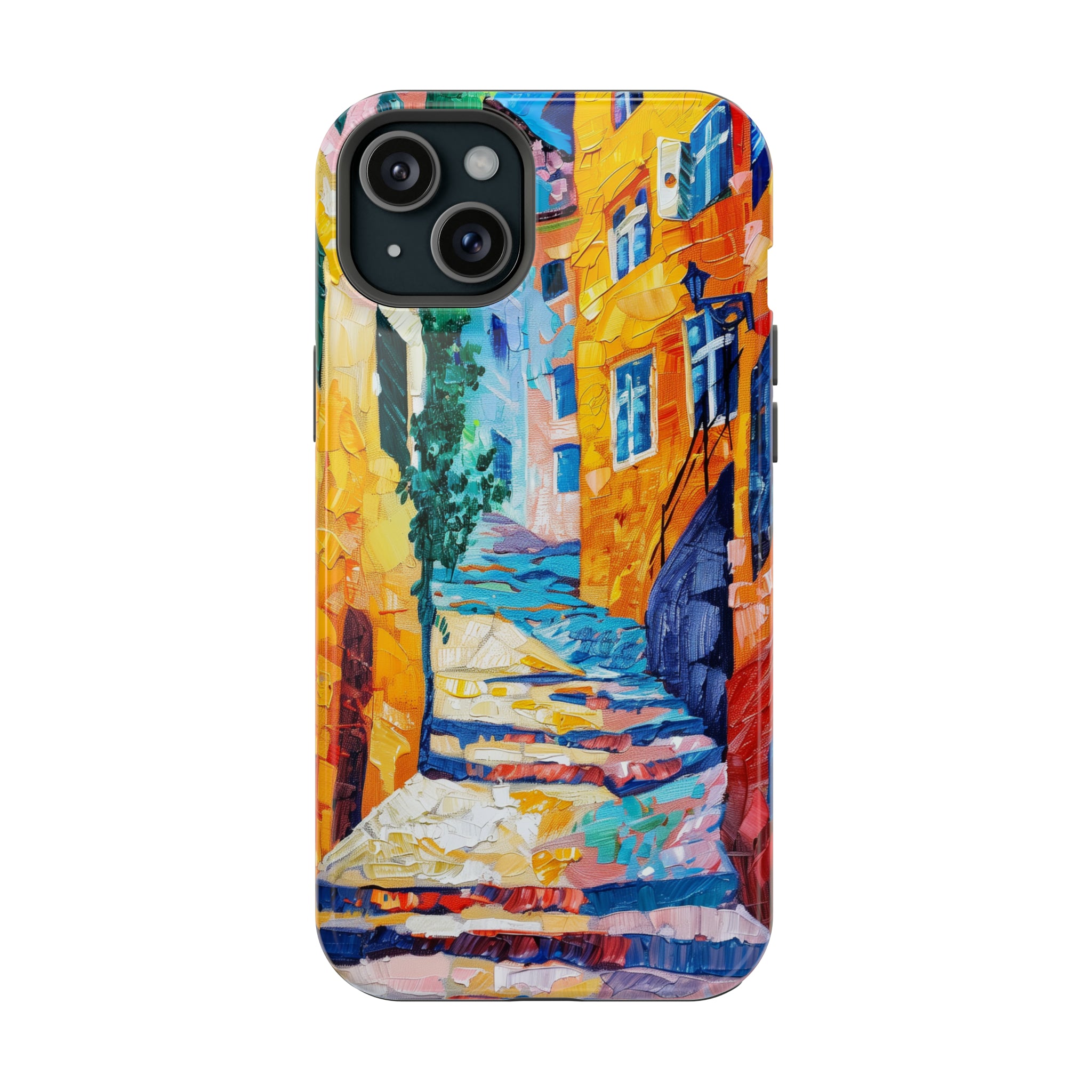 STIKISS™ Oil Paints Collection 01-014 Cozy Alleyway iPhone MagSafe Tough Case