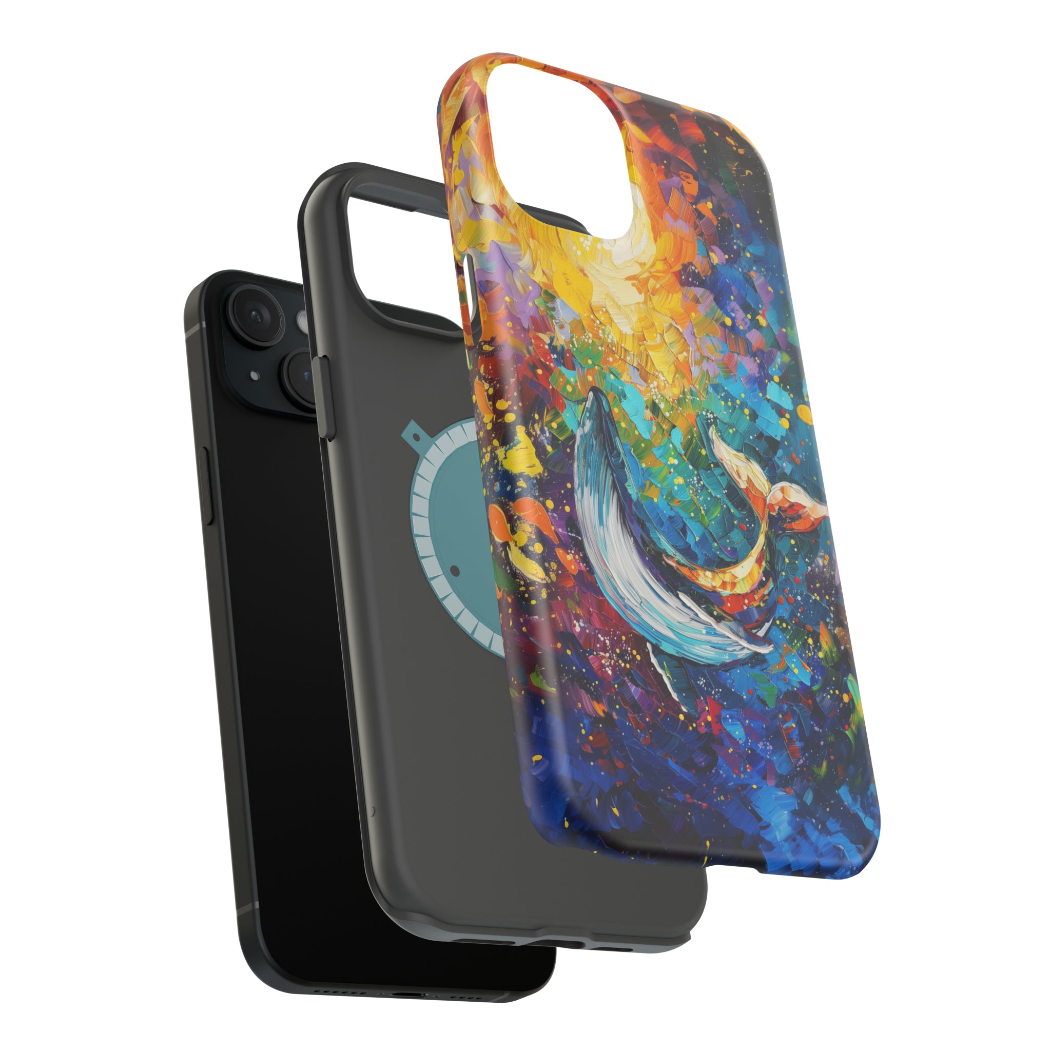 STIKISS™ Oil Paints Collection 01-019 Whale iPhone MagSafe Tough Case