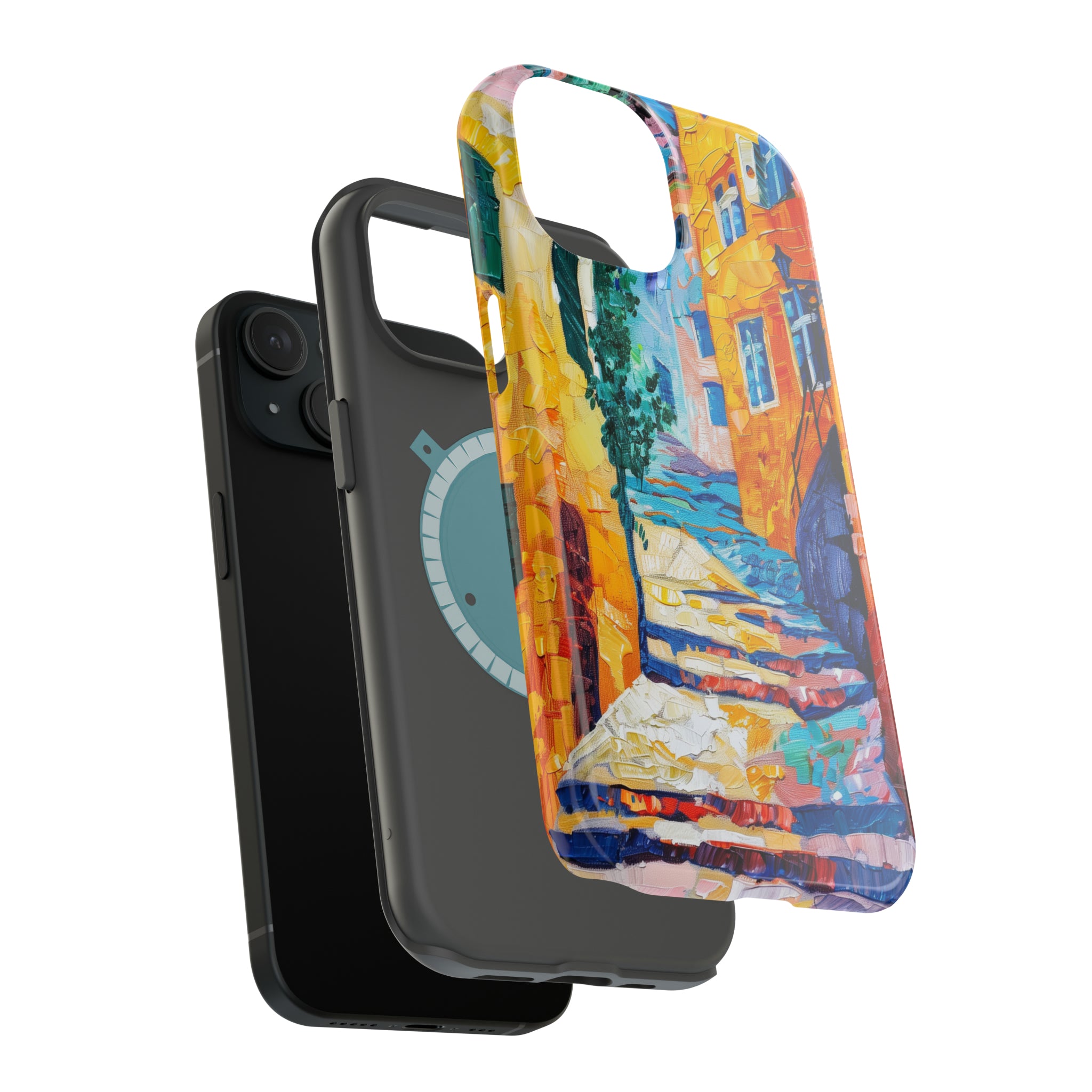 STIKISS™ Oil Paints Collection 01-014 Cozy Alleyway iPhone MagSafe Tough Case