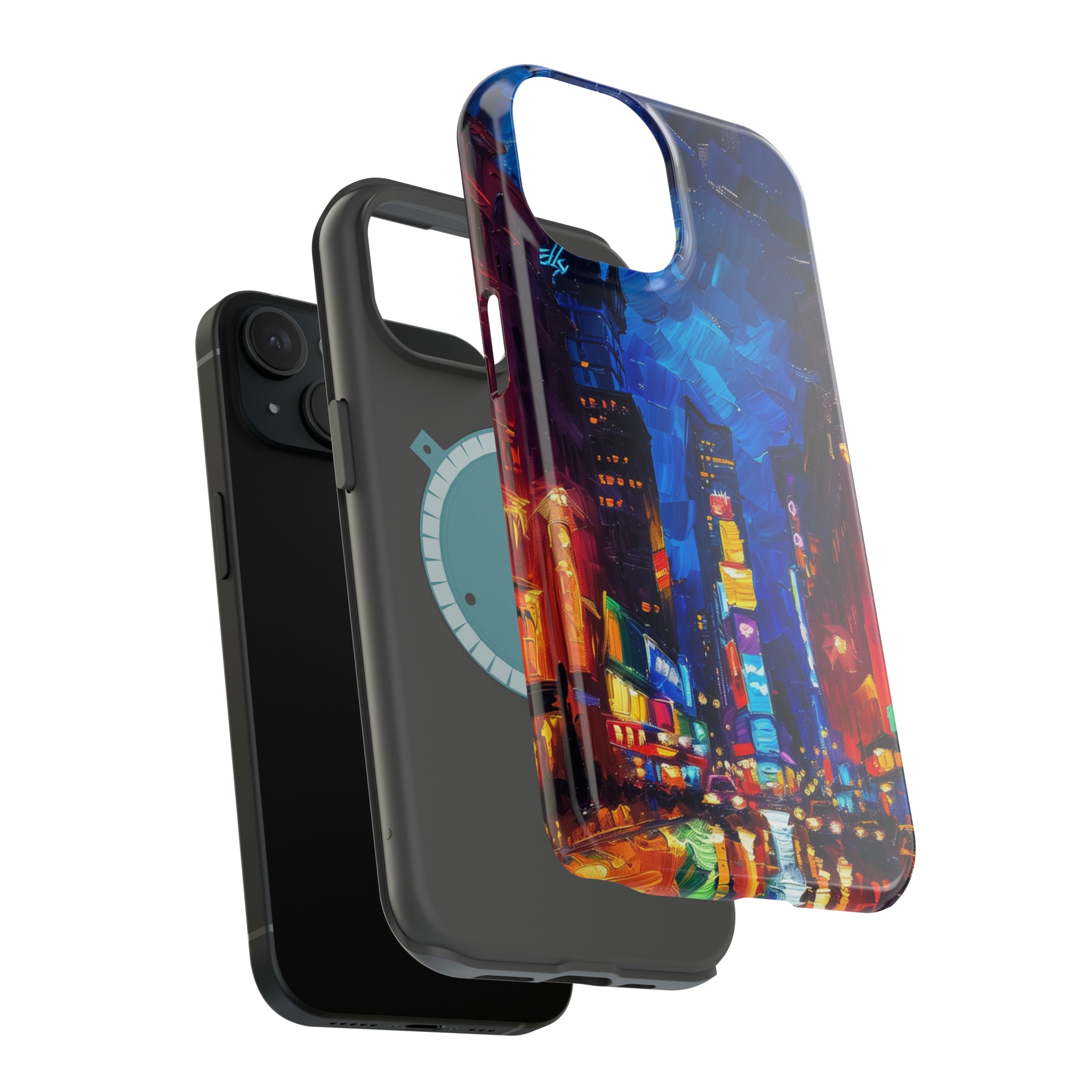 STIKISS™ Oil Paints Collection 01-006 Times Square iPhone MagSafe Tough Case