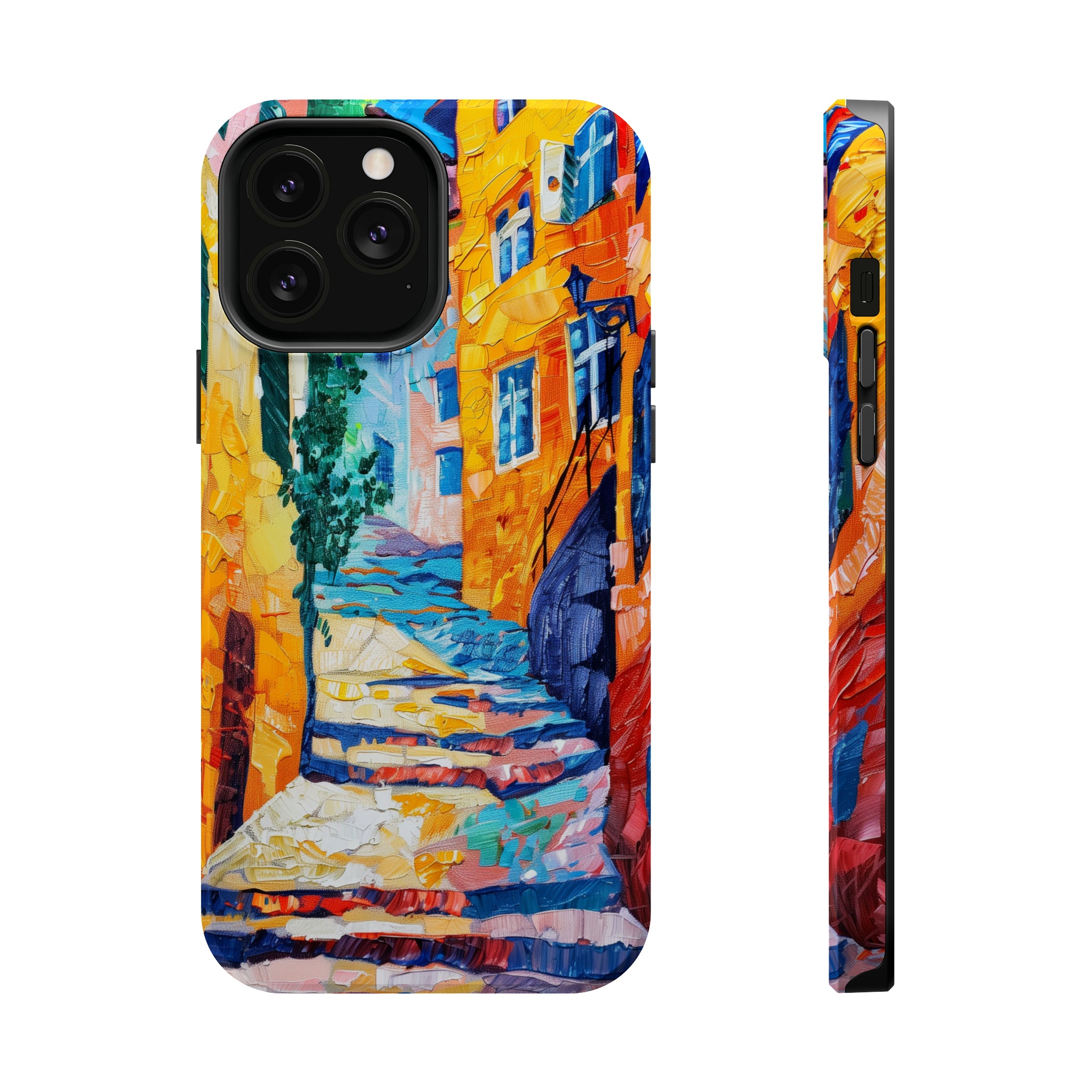 STIKISS™ Oil Paints Collection 01-014 Cozy Alleyway iPhone MagSafe Tough Case