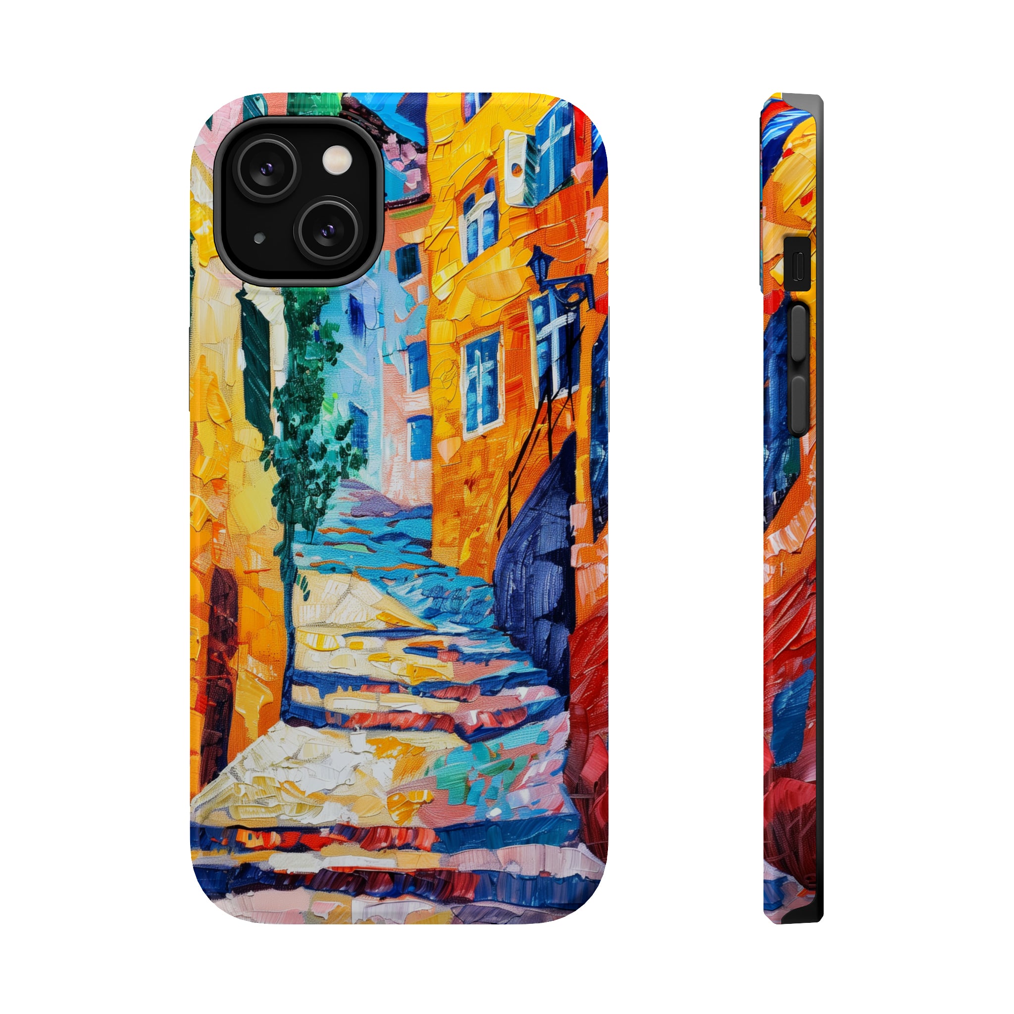 STIKISS™ Oil Paints Collection 01-014 Cozy Alleyway iPhone MagSafe Tough Case